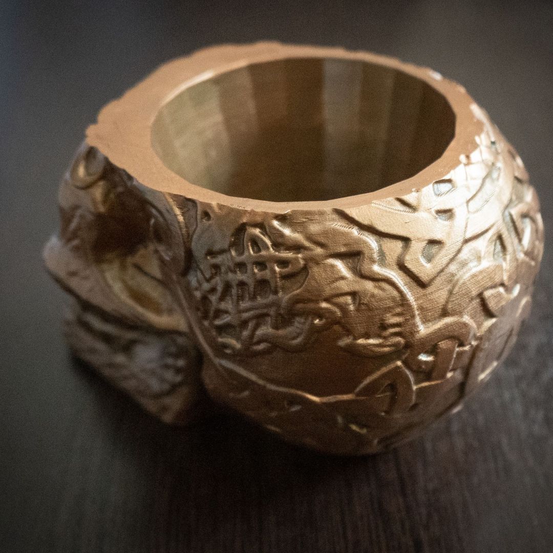 Celtic Skull Flowerpot - Unique Handmade Skull Succulent Planter