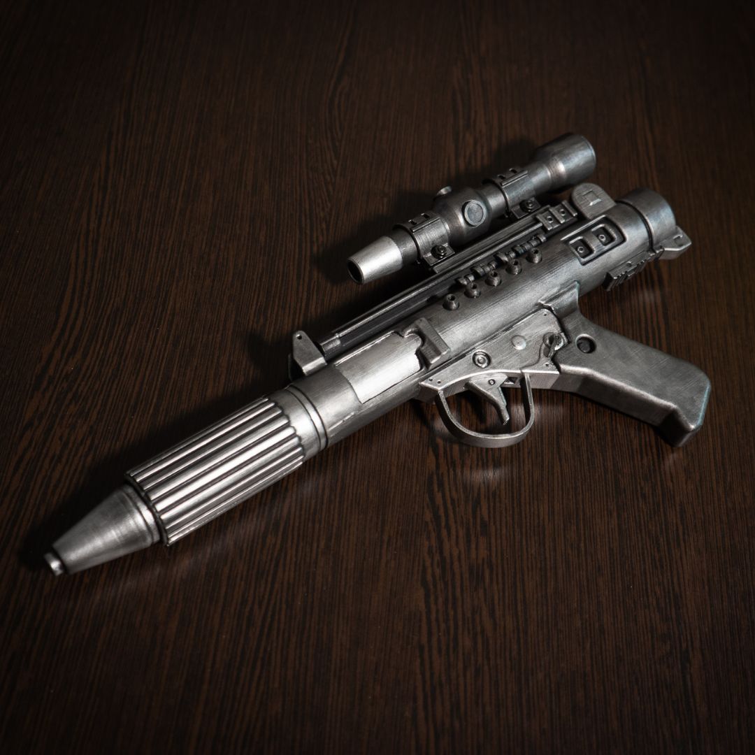 DH-17 blaster pistol with leather holster