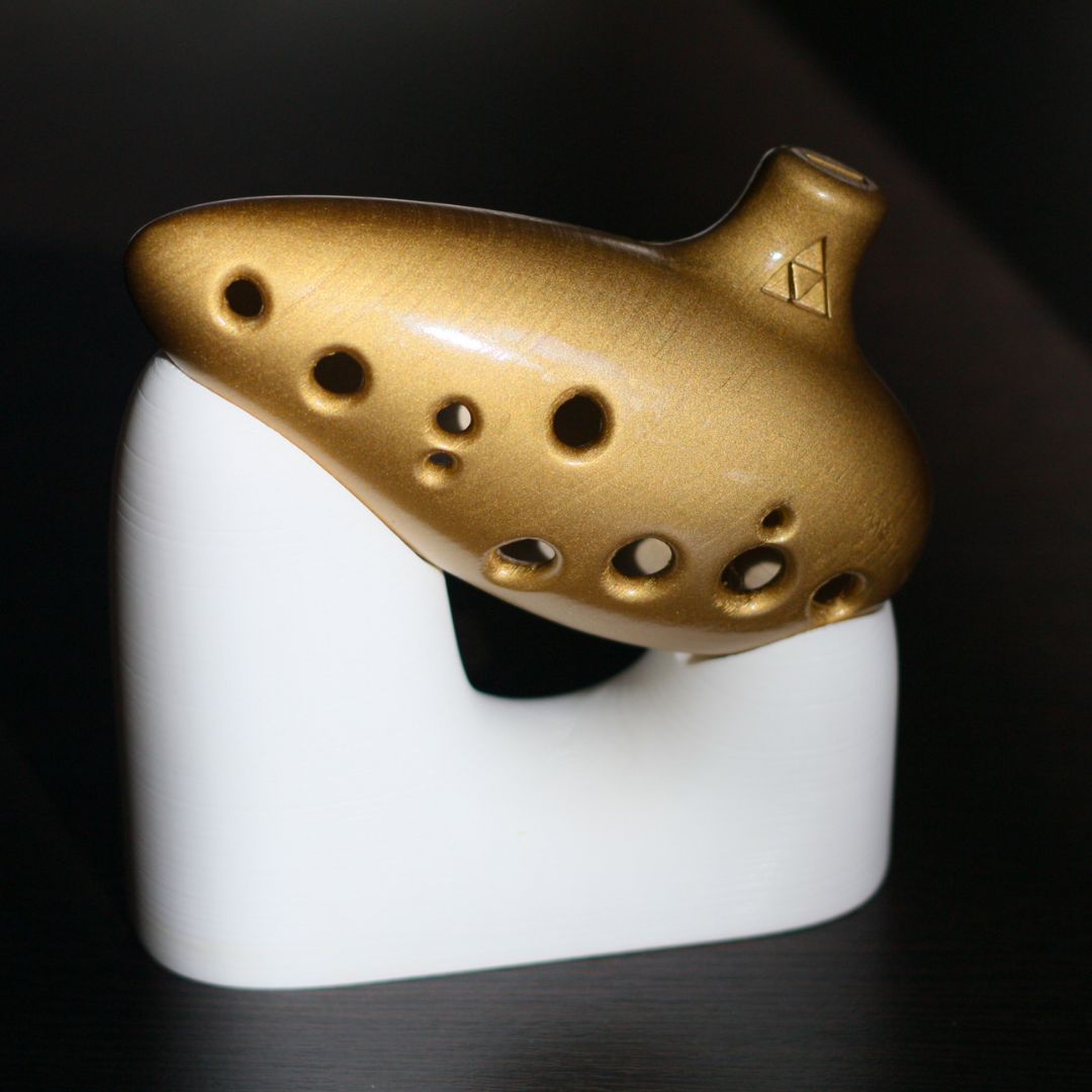 Legend of Zelda Ocarina – 3D-Printed Gold 12-Hole Playable Instrument