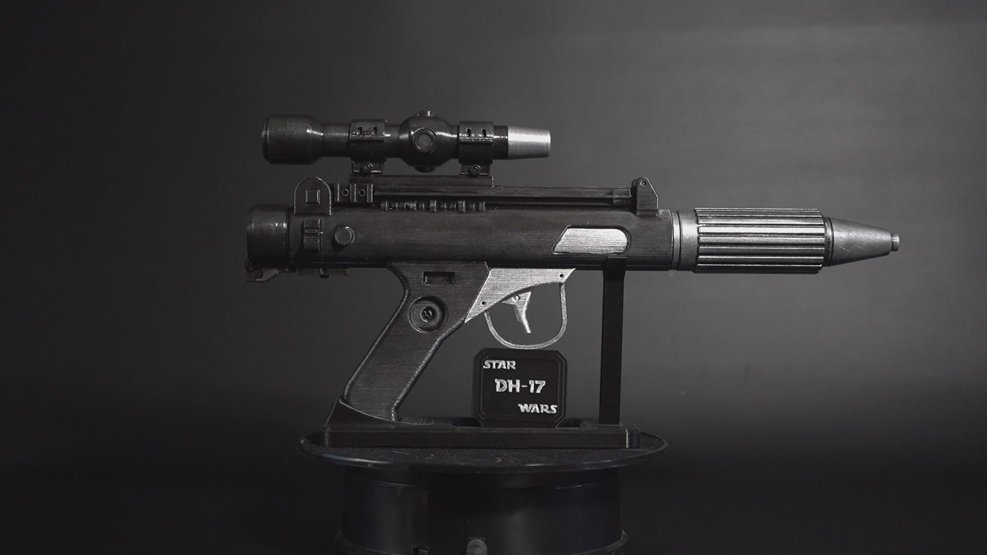 DH-17 blaster pistol with leather holster