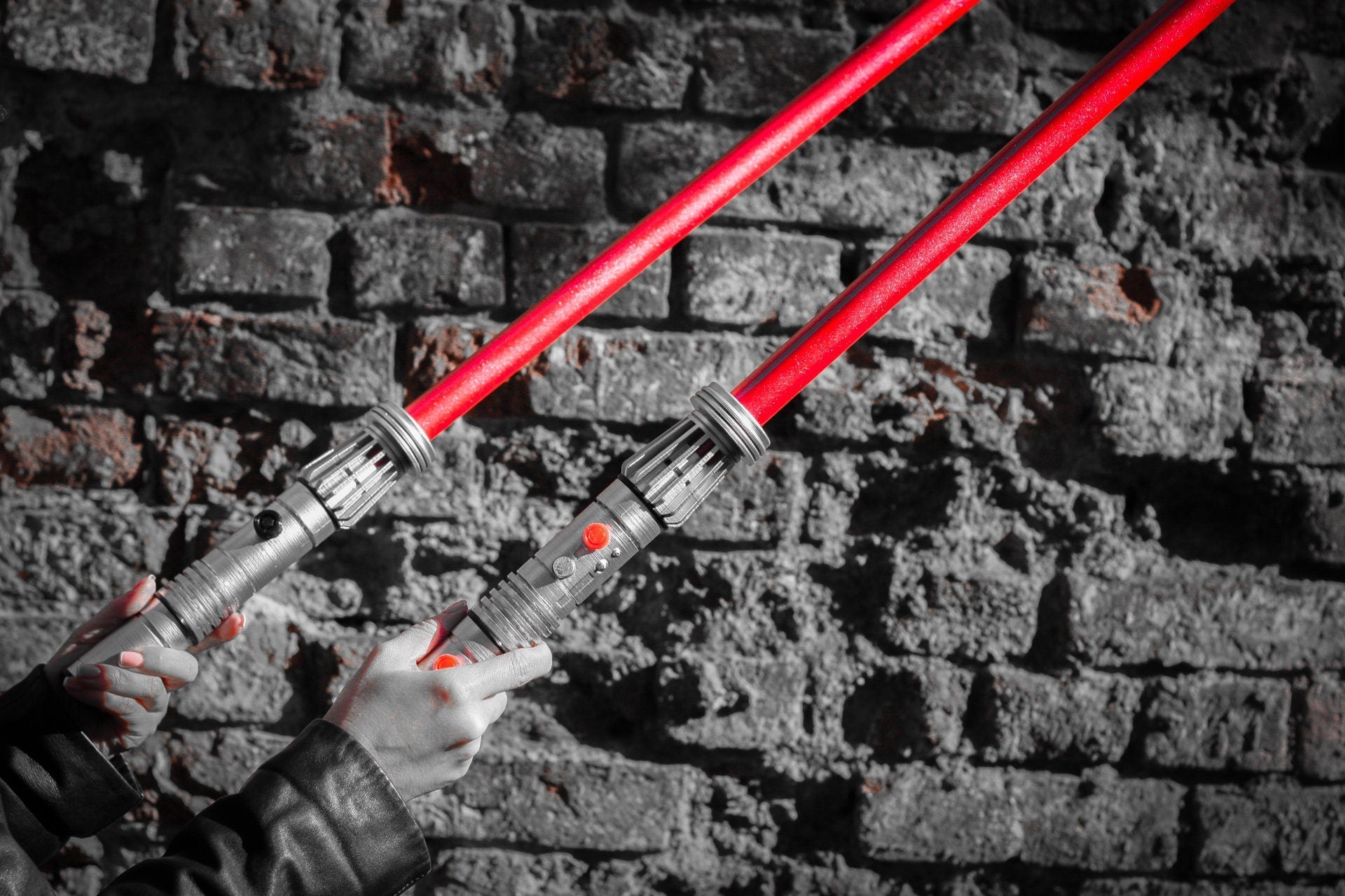 Darth Maul Double-bladed Lightsaber | Star Wars lightsaber replica | Darth Maul Cosplay sith lightsaber - 3DPrintProps