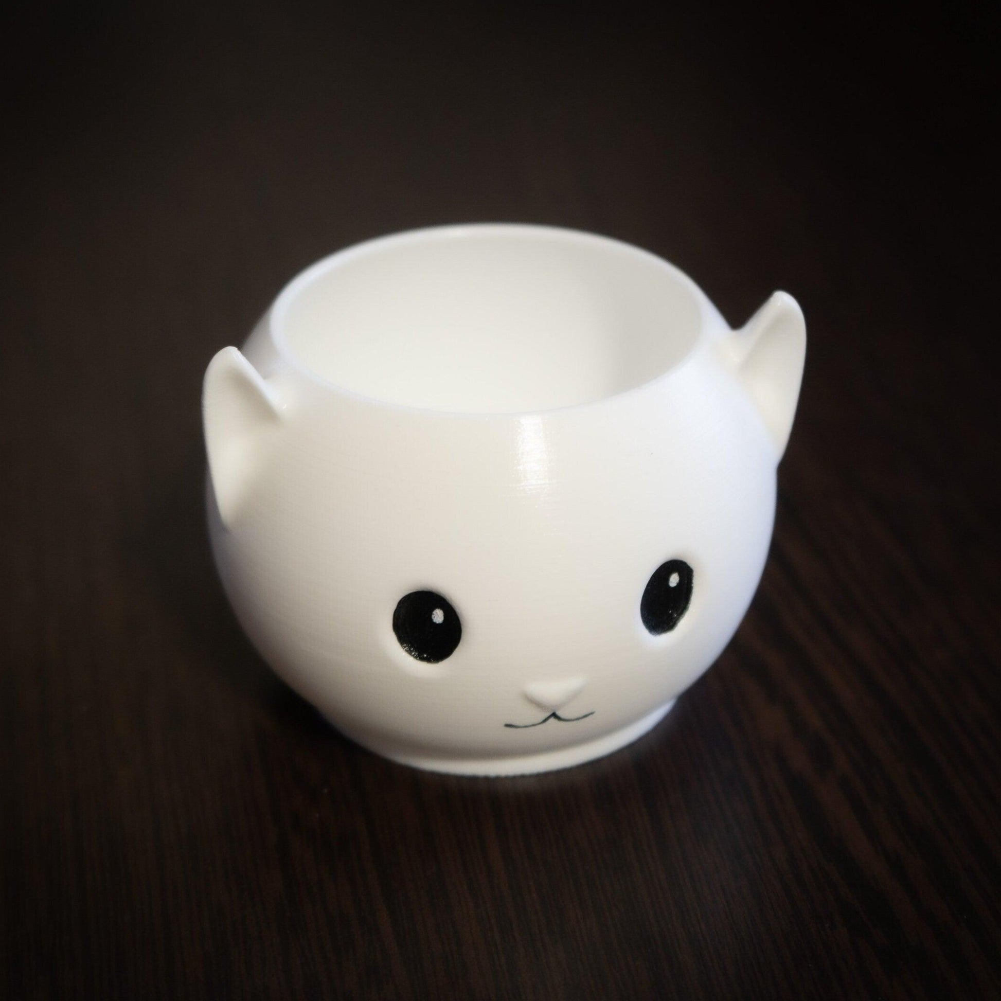Kitty Planter | Kawaii Flower Pot | succulent Cat pot |  mini desk air plant pot - 3DPrintProps