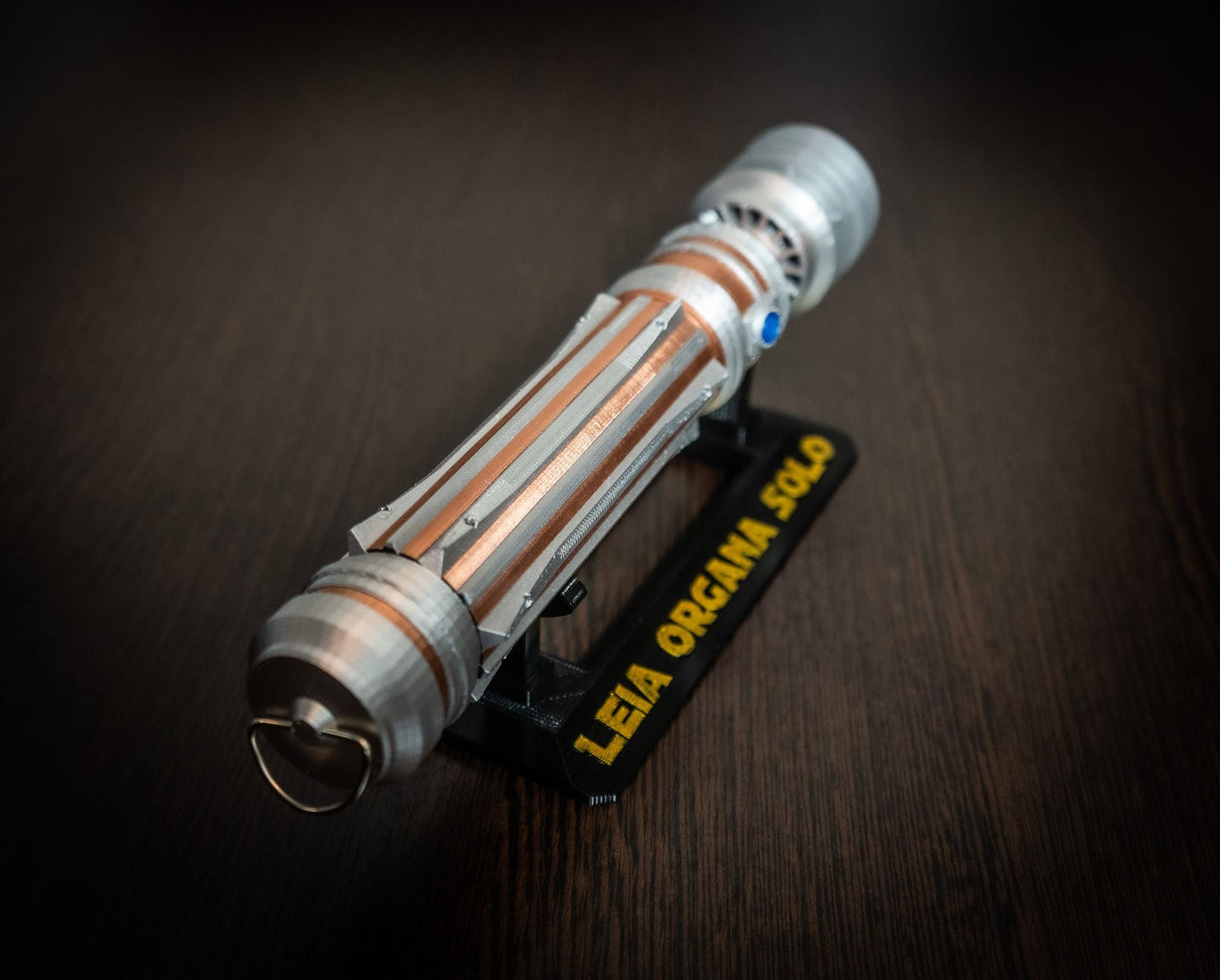 Leia Organa lightsaber replica prop from Star Wars IX Rise of Skywalker, detailed 12-inch cosplay and collectible model