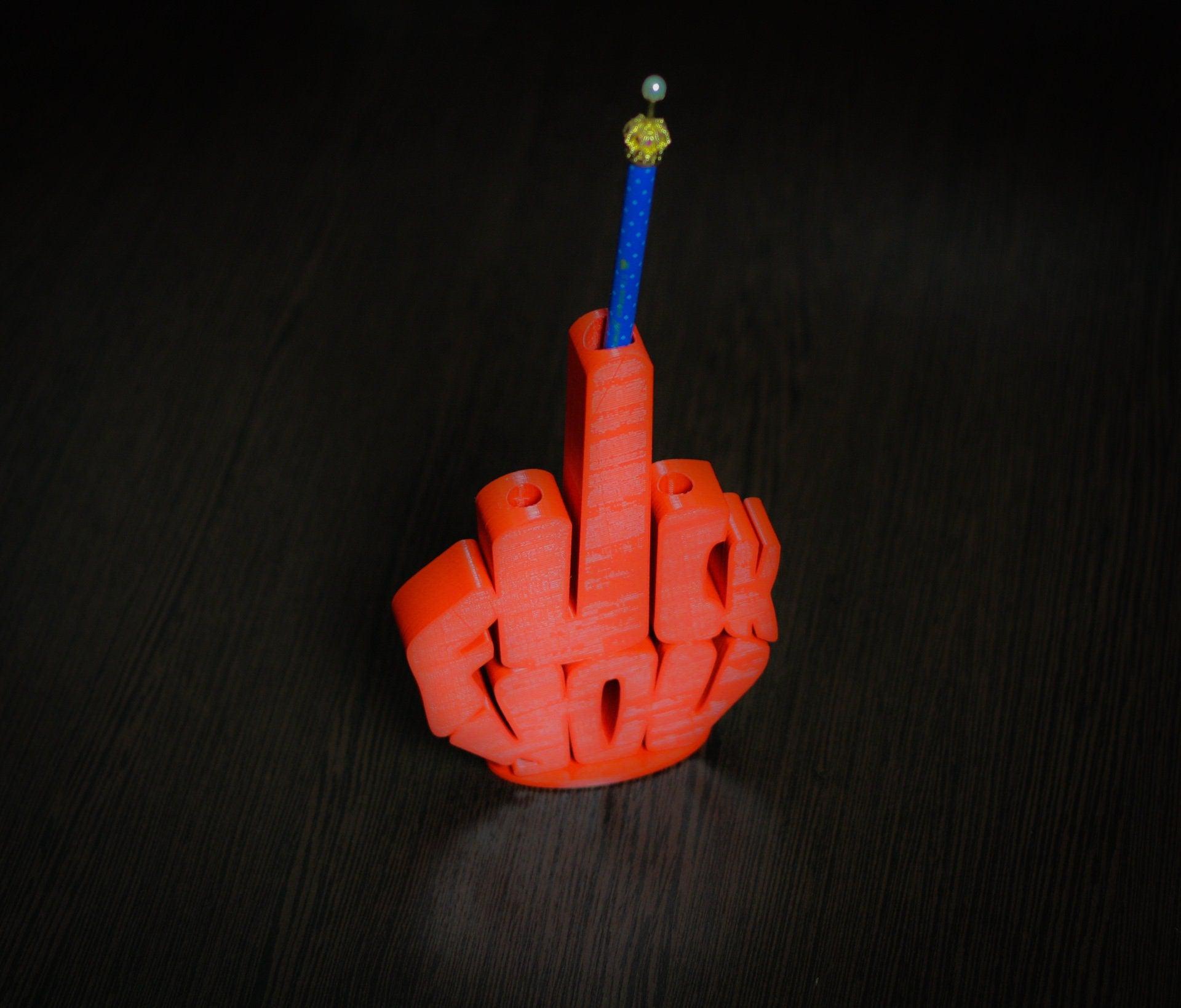 Middle finger pencil holder | pen cup for desk - 3DPrintProps