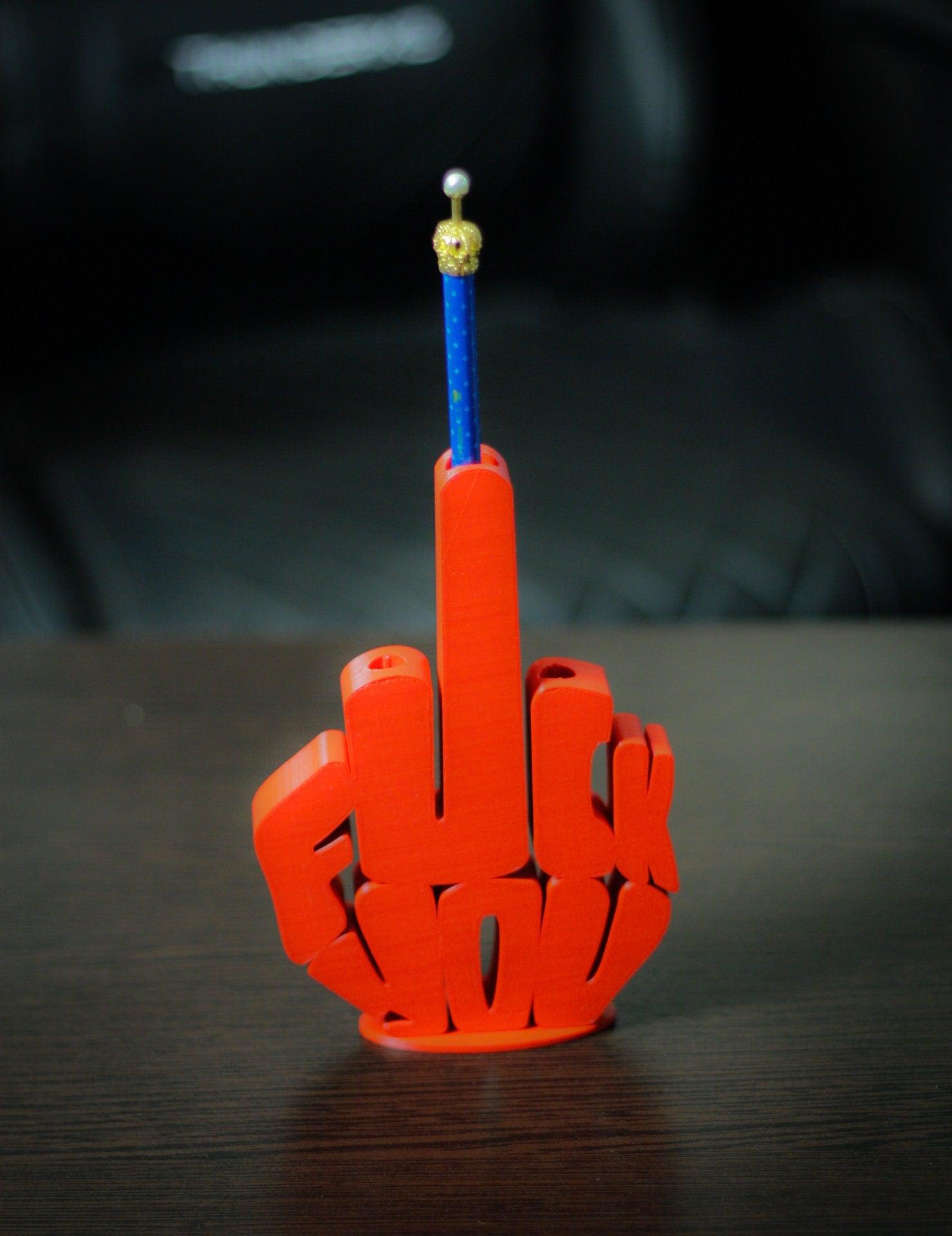 Middle finger pencil holder | pen cup for desk - 3DPrintProps