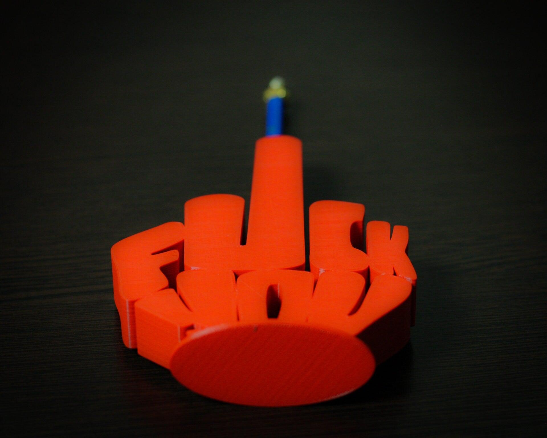 Middle finger pencil holder | pen cup for desk - 3DPrintProps