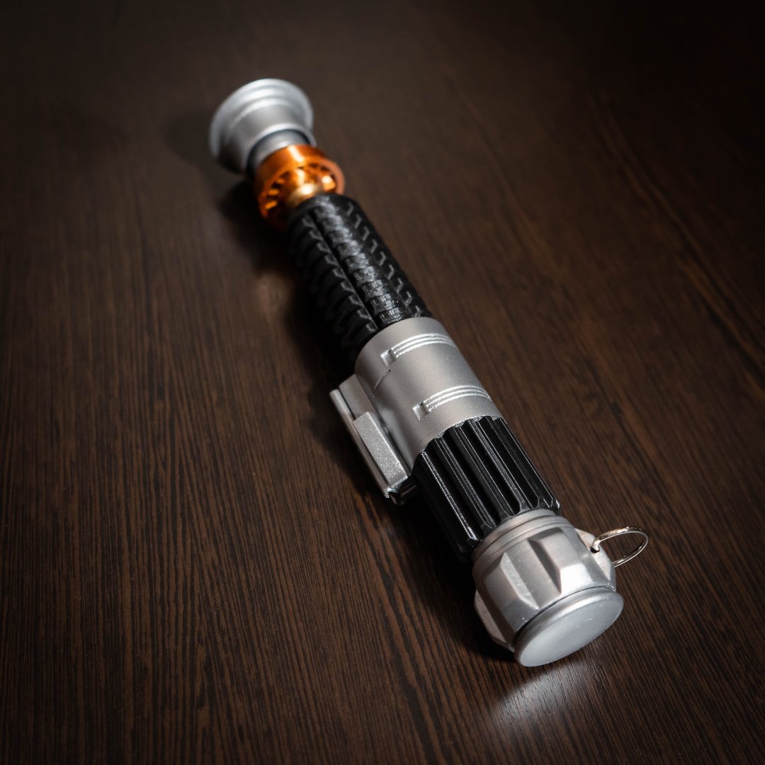Obi-Wan Kenobi Lightsaber cosplay replica from A New Hope, detailed hand-painted design, lightweight plastic hilt.