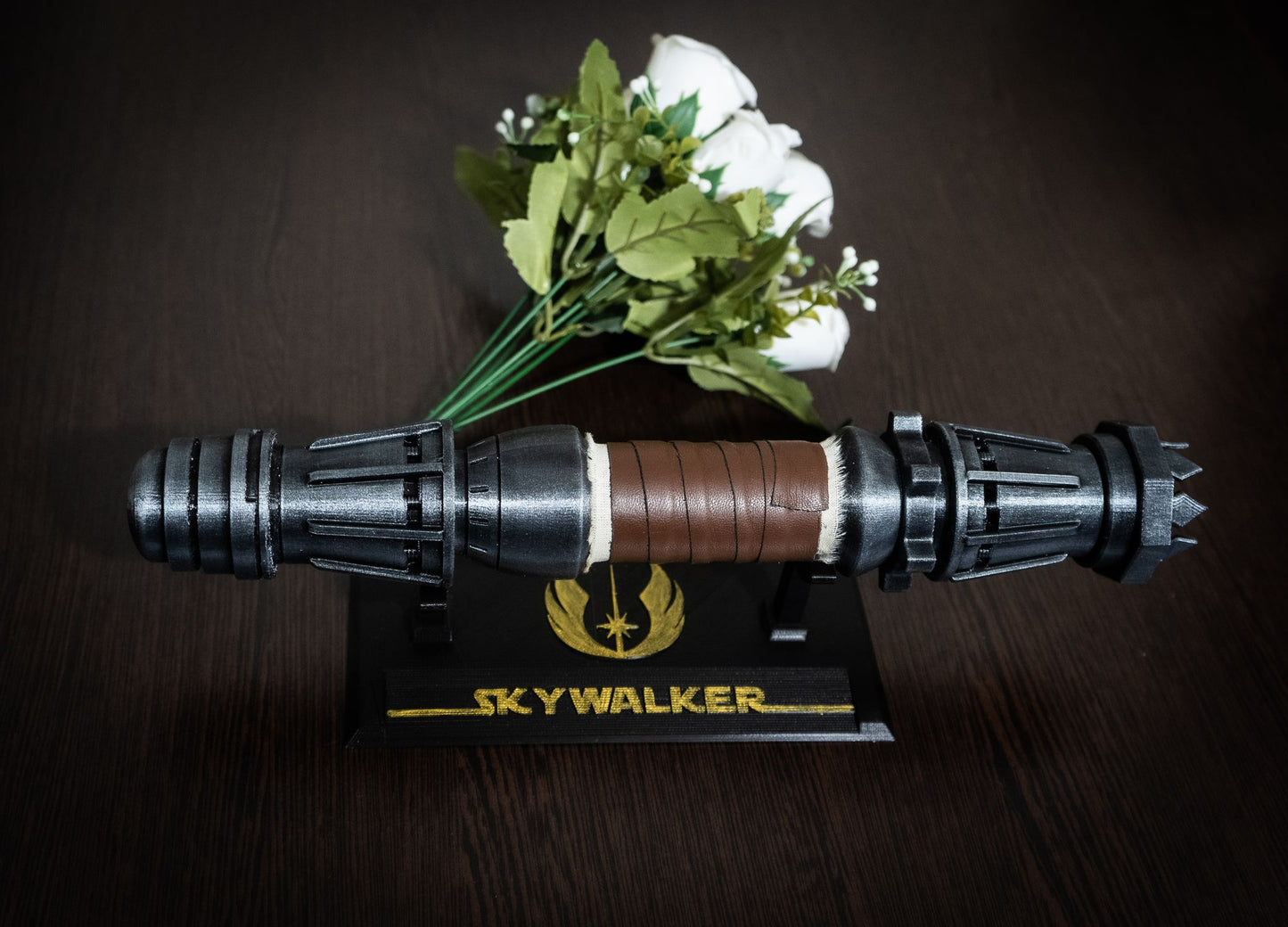Star Wars Inspired Bridal Bouquet Holder | Wedding Bouquet Lightsaber Holder | Rey Lightsaber Bouquet Holder | star wars wedding - 3DPrintProps