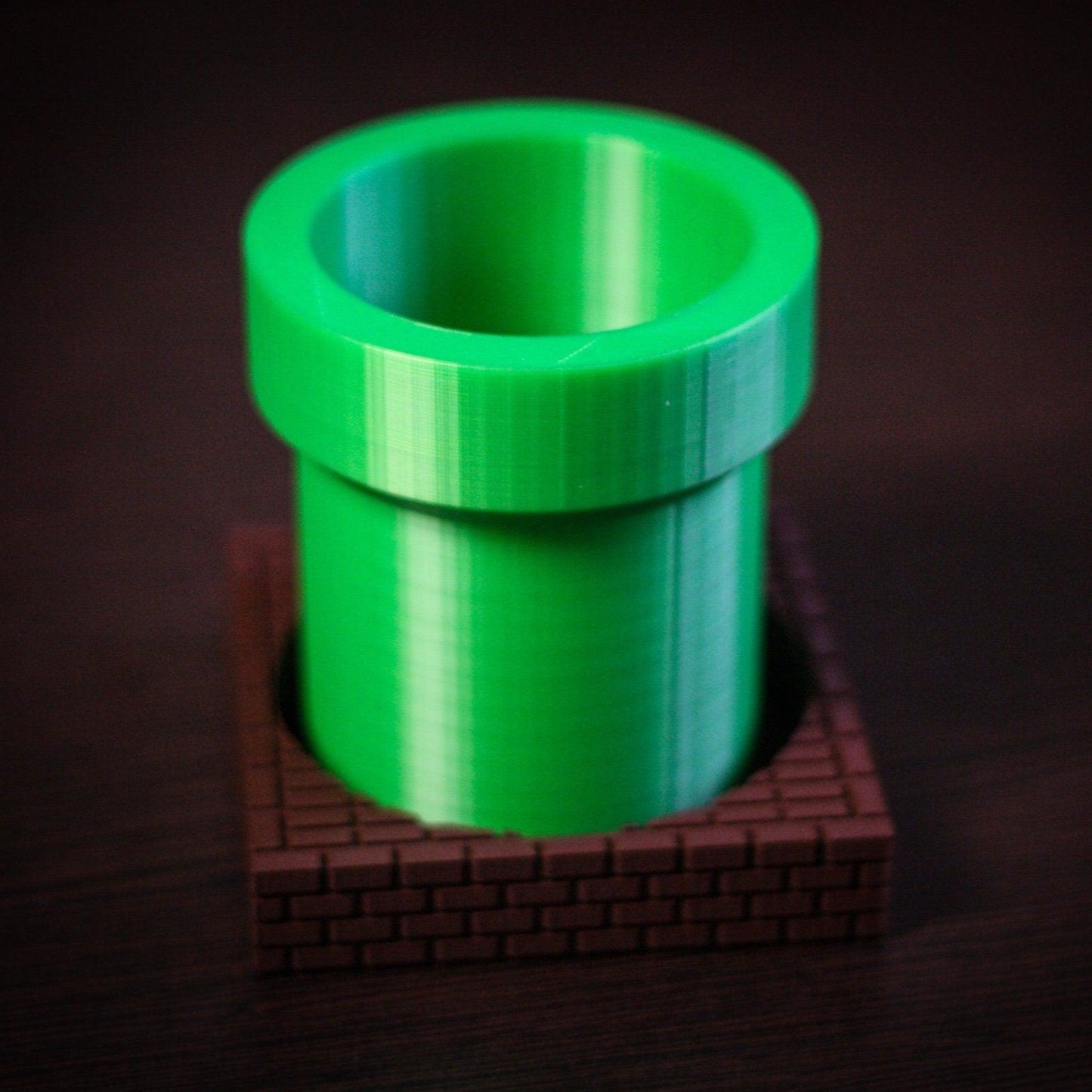 Super Mario Warp Tube Planter and Brick Tray | Plant Pot | Planteur | Pot Planter | Planter Pot | cactus planter - 3DPrintProps