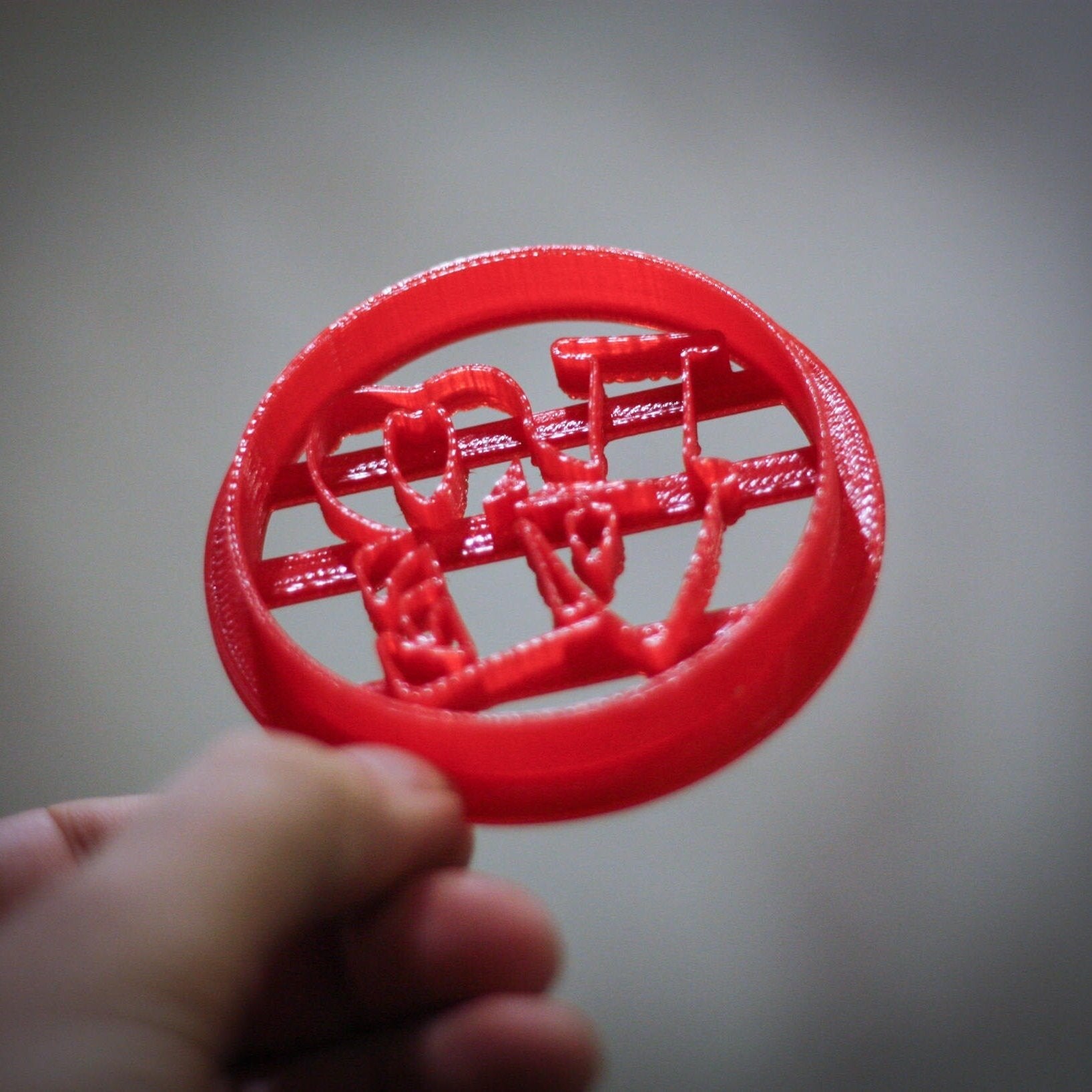 Wedding cookie cutter LOVE | Cookie stamp - 3DPrintProps