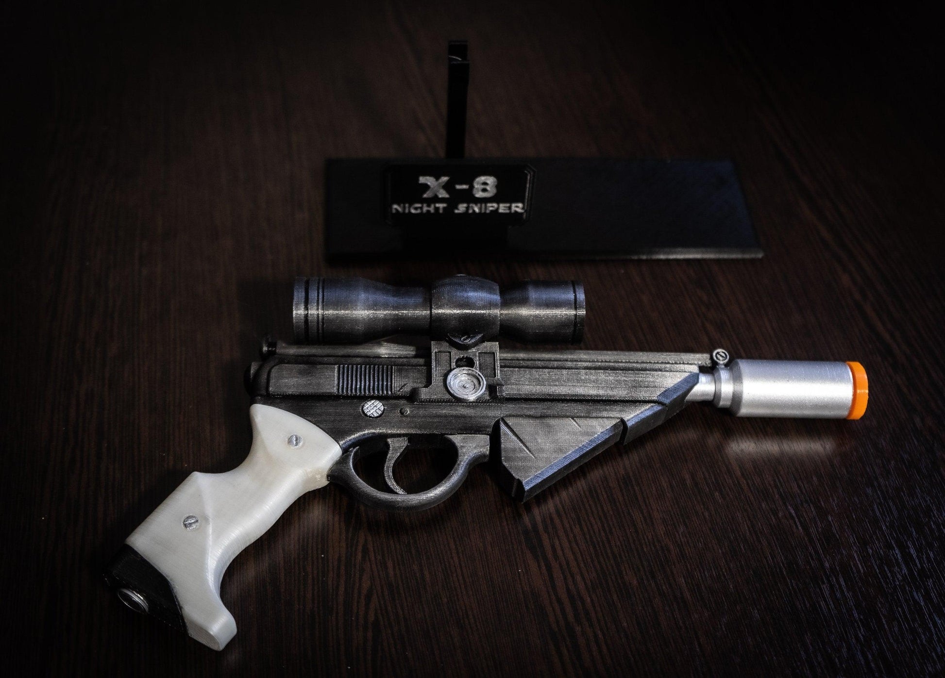 X-8 Night Sniper blaster pistol | Lando Calrissian Star Wars Replica gun | Star Wars Props | Star Wars Cosplay - 3DPrintProps
