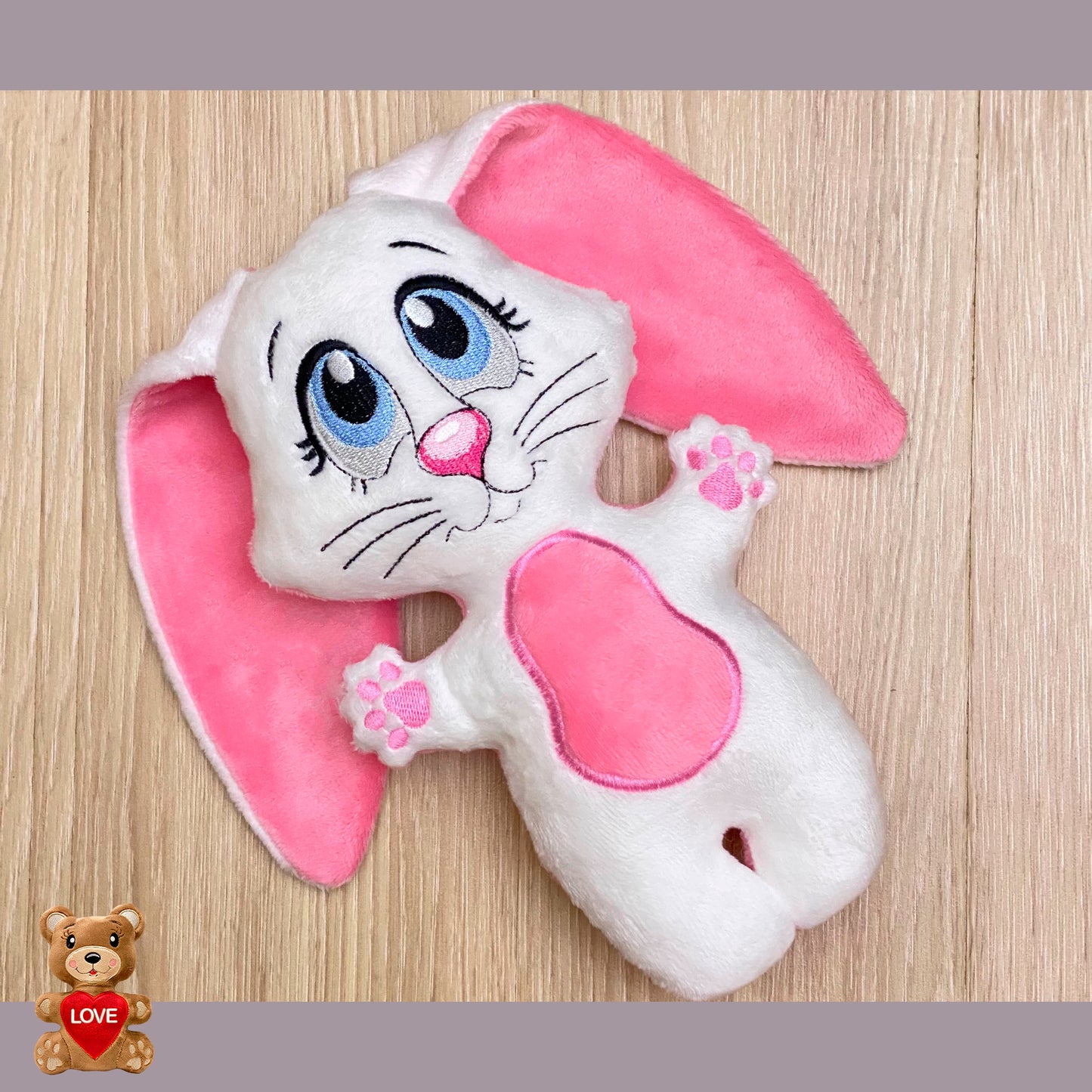 Personalised embroidery Plush Soft Toy Bunny Rabbit ,Super cute personalised soft plush toy, Personalised Gift, Unique Personalized Birthday Gifts , Custom Gifts For Children