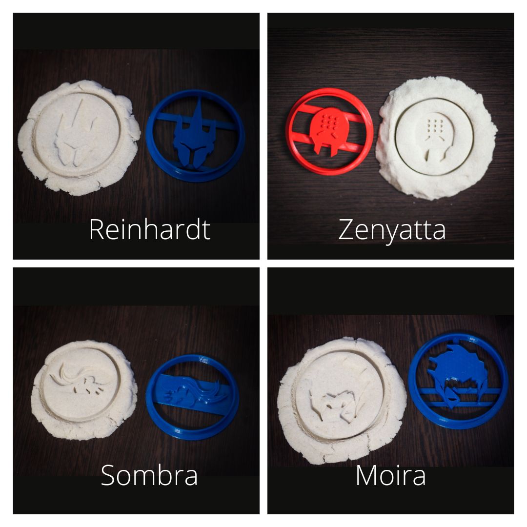 Cookie Cutter : Sombra, Reinhardt, Moira, Zenyatta