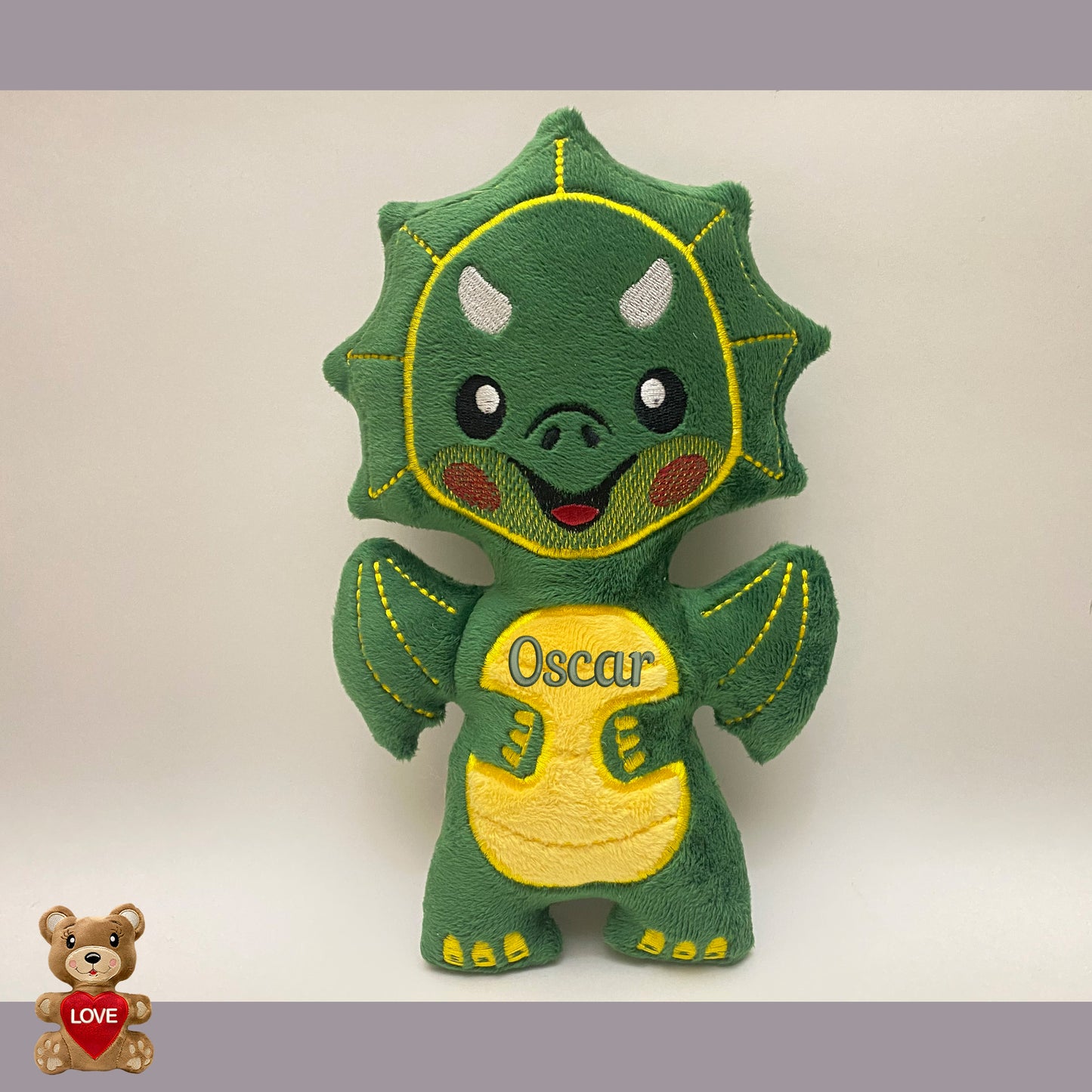 Personalised Green Dragon Stuffed toy ,Super cute personalised soft plush toy, Personalised Gift, Unique Personalized Birthday Gifts , Custom Gifts For Children