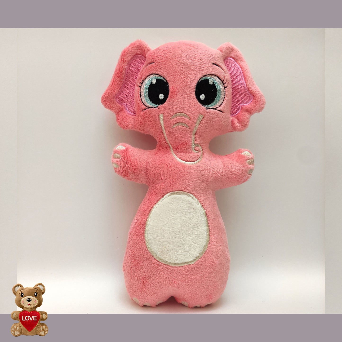 Personalised Cute Elephant Stuffed toy ,Super cute personalised soft plush toy, Personalised Gift