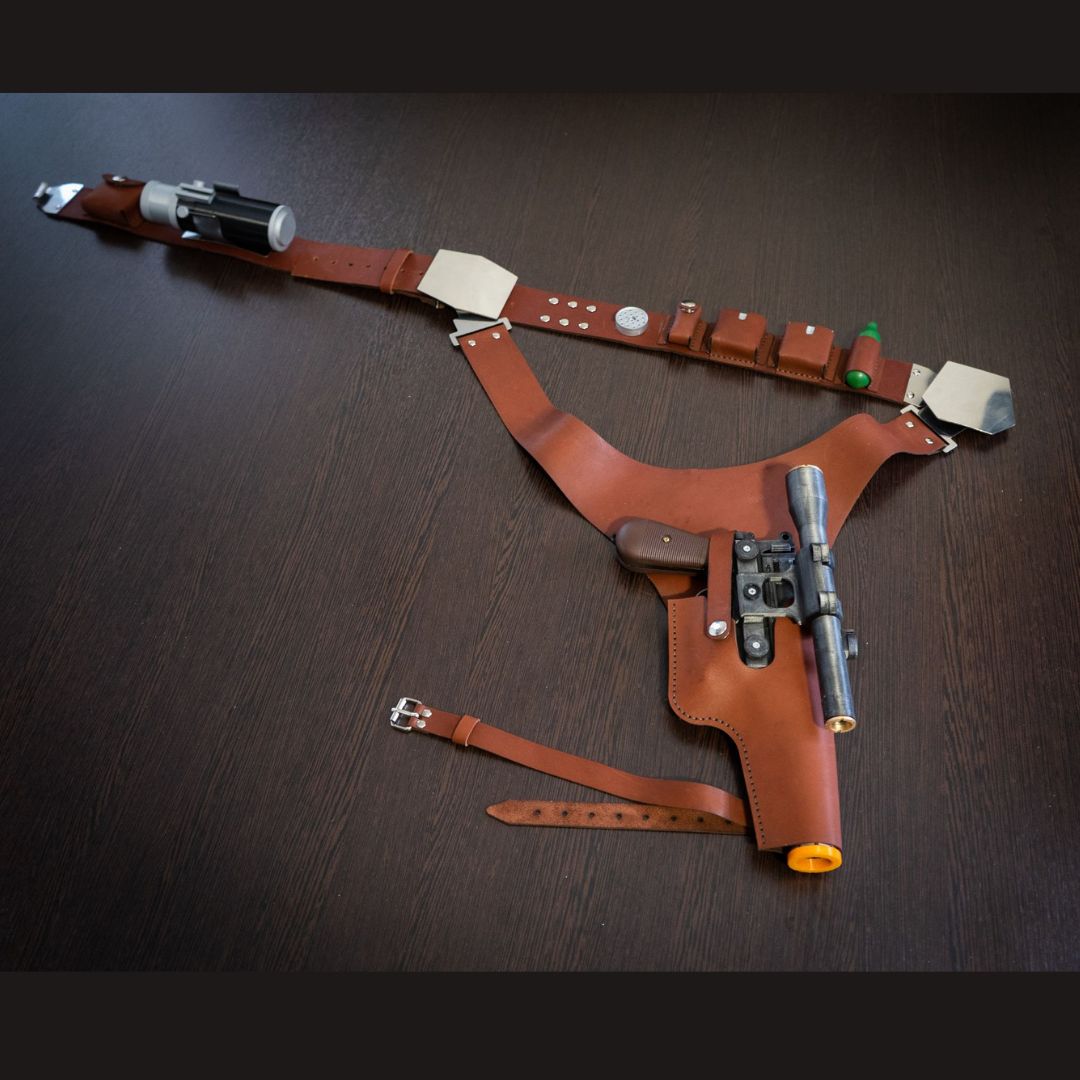 Han-Solo-Blaster-Leather-Belt-with-Holster-Power-Cells-Gas-Cartridge-Droid-Caller-Star-Wars-Cosplay-