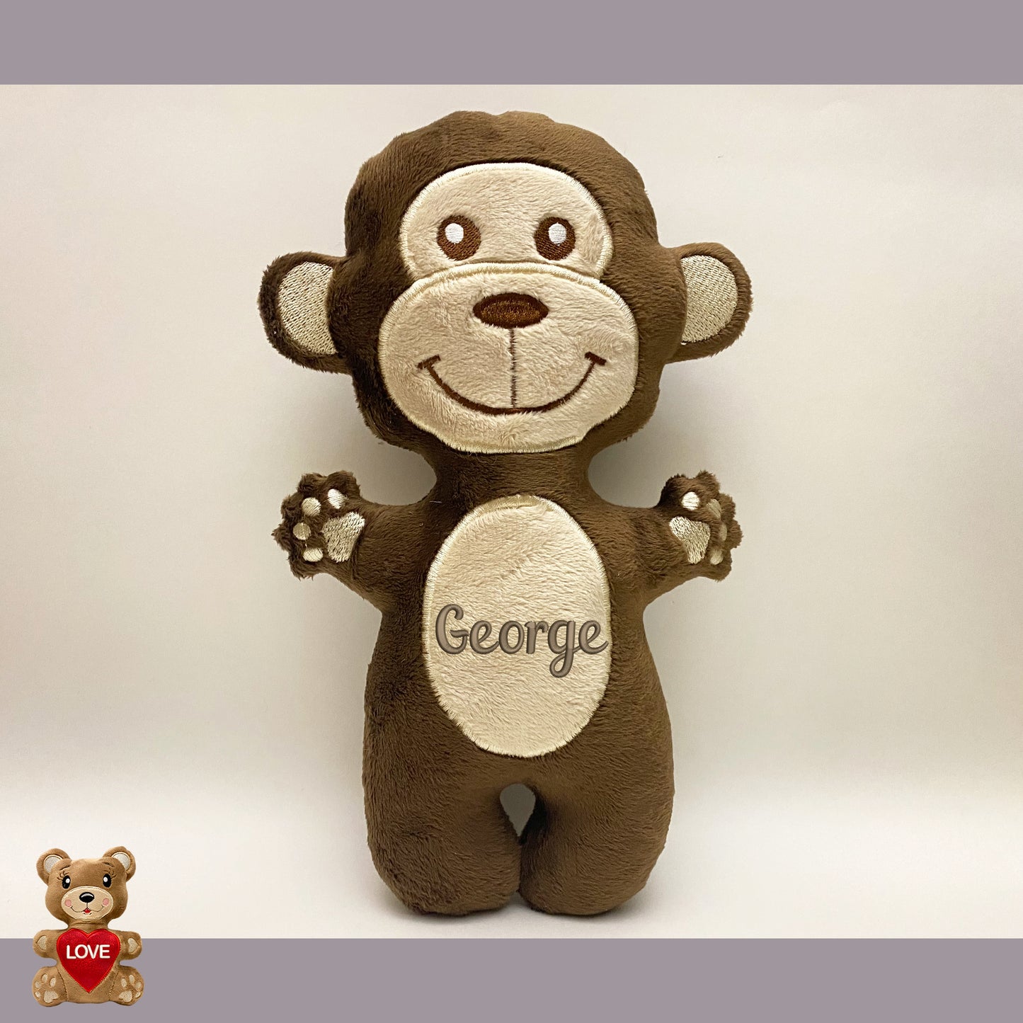 Personalized Small monkey stuffie soft toy ,Super cute personalised soft plush toy