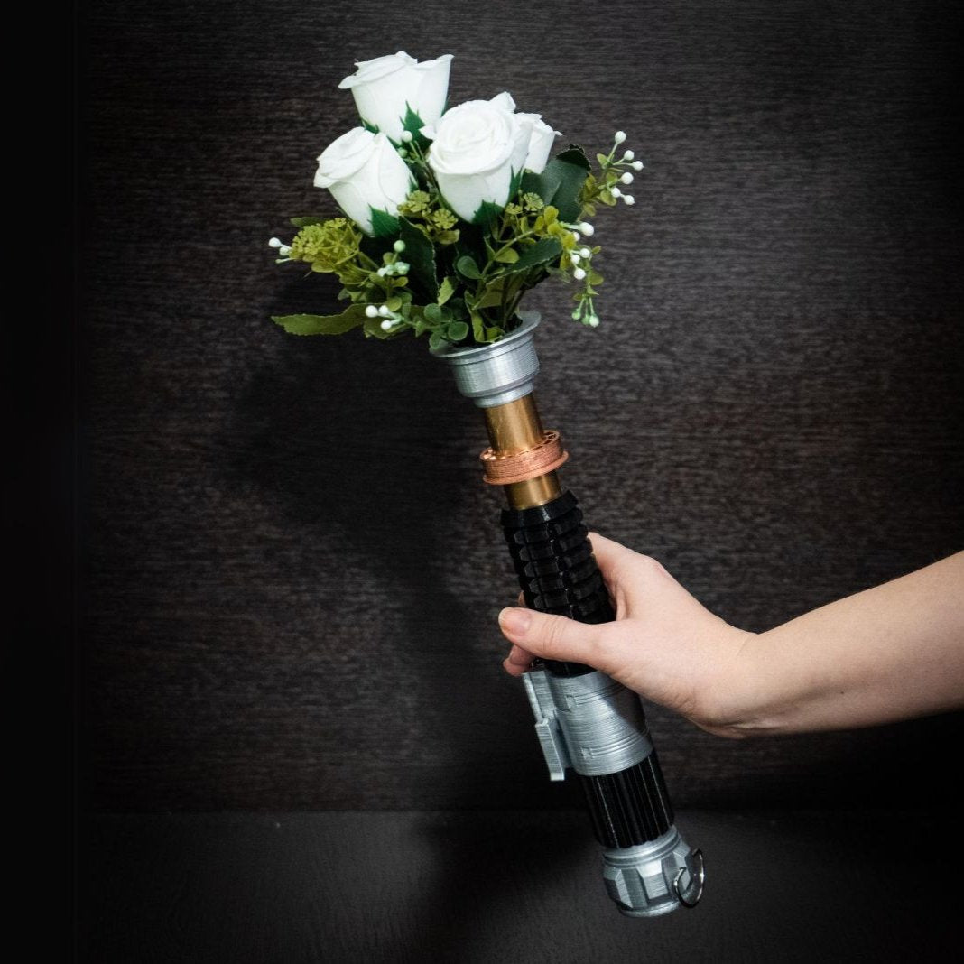 Obi-Wan Kenobi Lightsaber Bridal Bouquet Holder