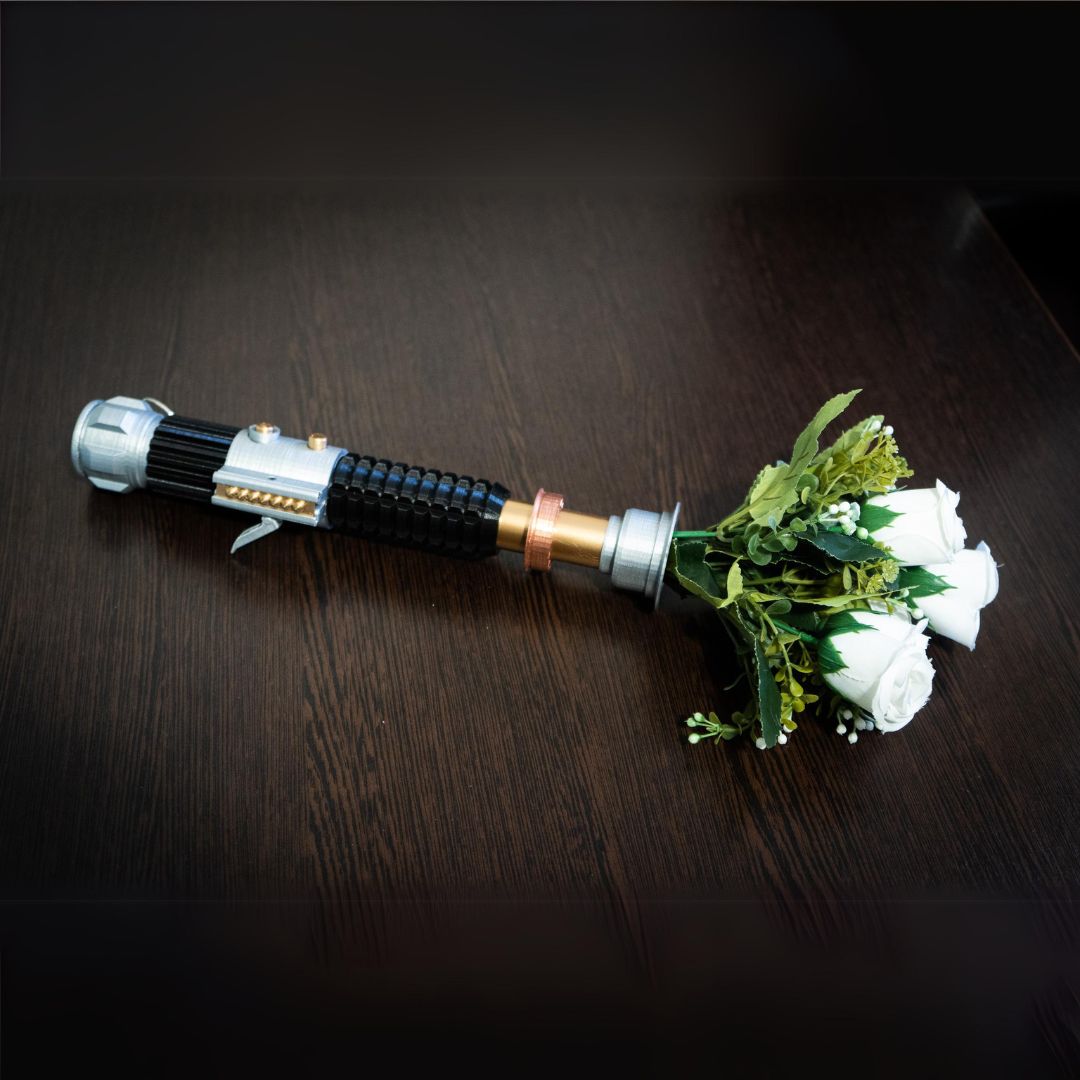 Obi-Wan Kenobi Lightsaber Bridal Bouquet Holder