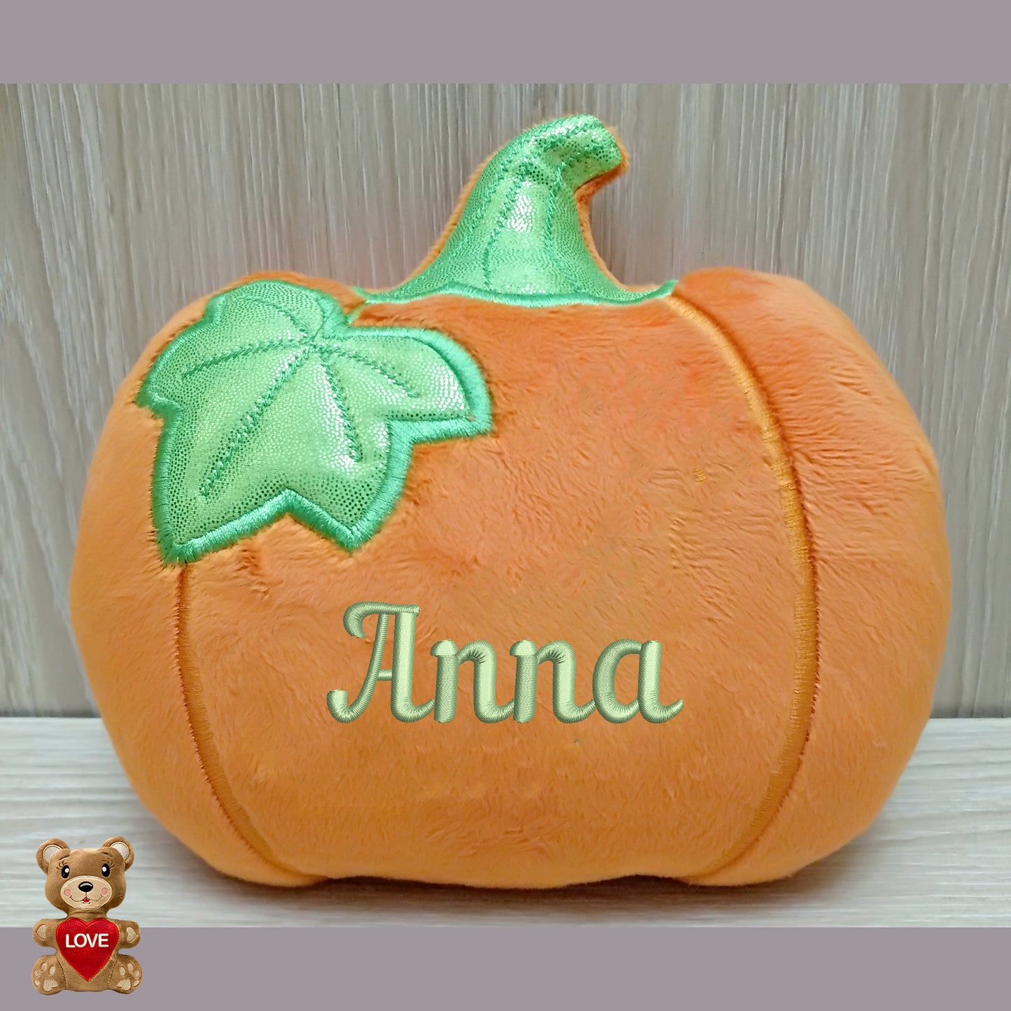 Personalised embroidery Plush Soft Toy Haloween Pumpkin ,Super cute personalised soft plush toy, Personalised Gift, Unique Personalized Birthday Gifts , Custom Gifts For Children