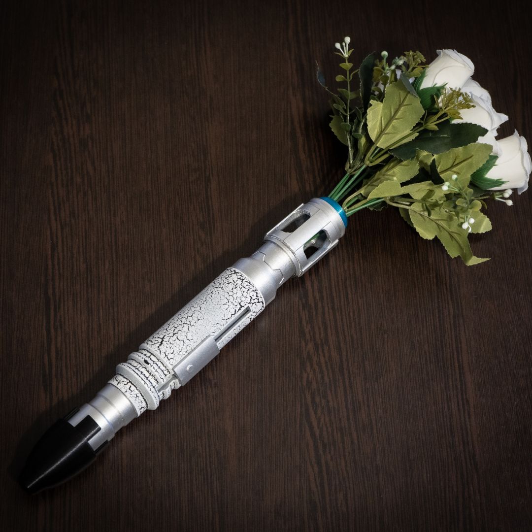 Sonic Screwdriver Bridal Bouquet Holder - Unique Wedding Keepsake