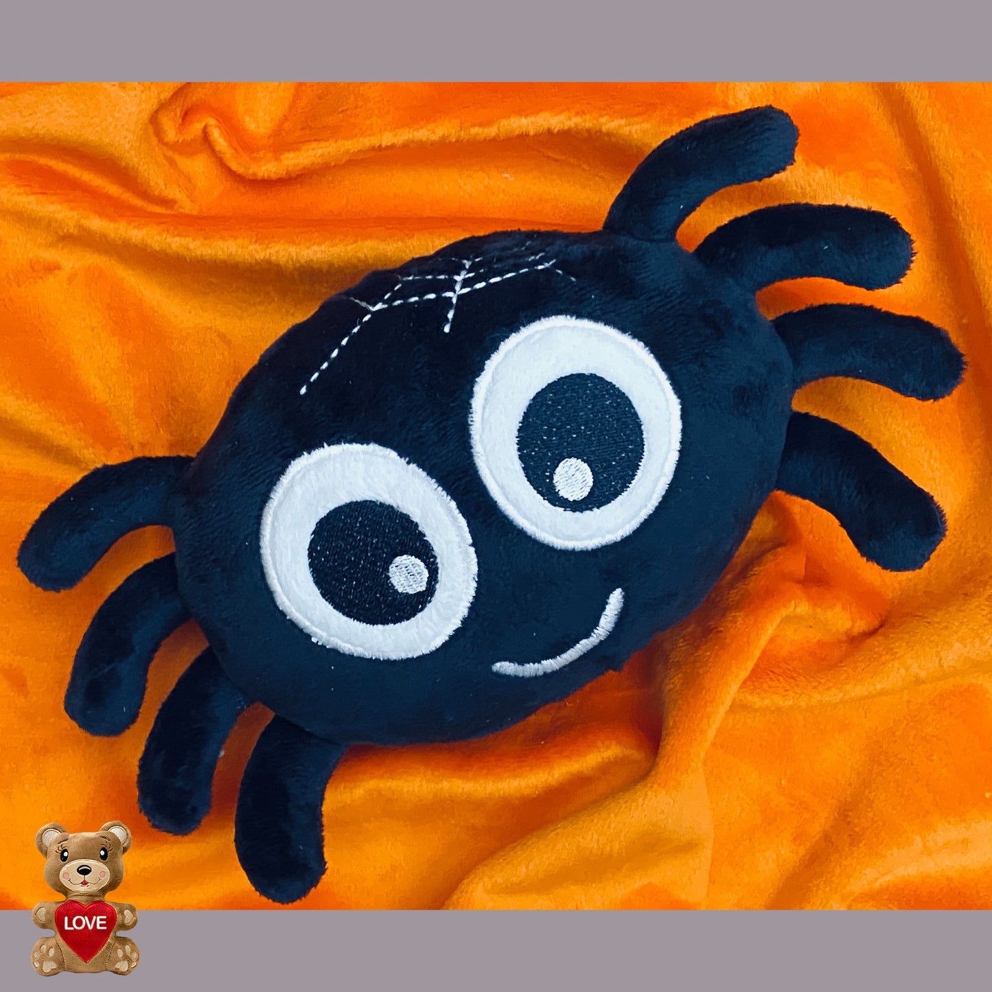 Personalised embroidery Plush Soft Toy Spider ,Super cute personalised soft plush toy