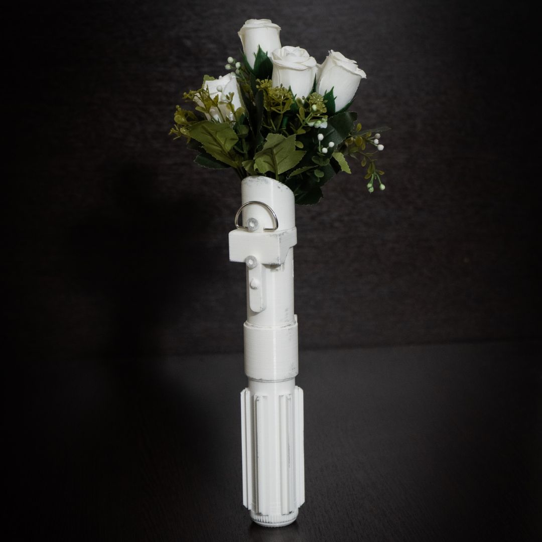 Star Wars Inspired Bridal Bouquet Holder | Pure White \ White Vintage \ Beige "antique" Bouquet Holder 