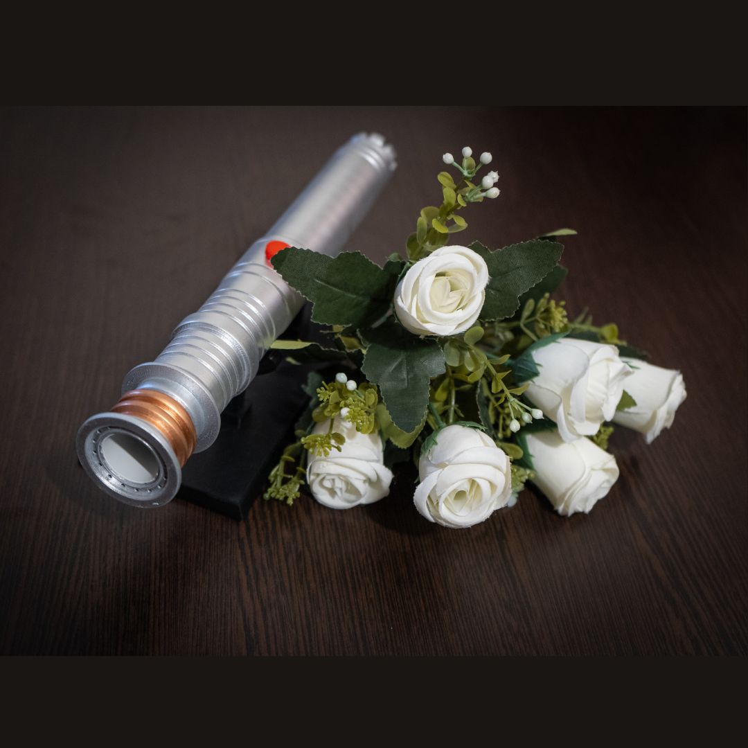 Star Wars wedding Bridal Bouquet Holder Revan's Lightsaber