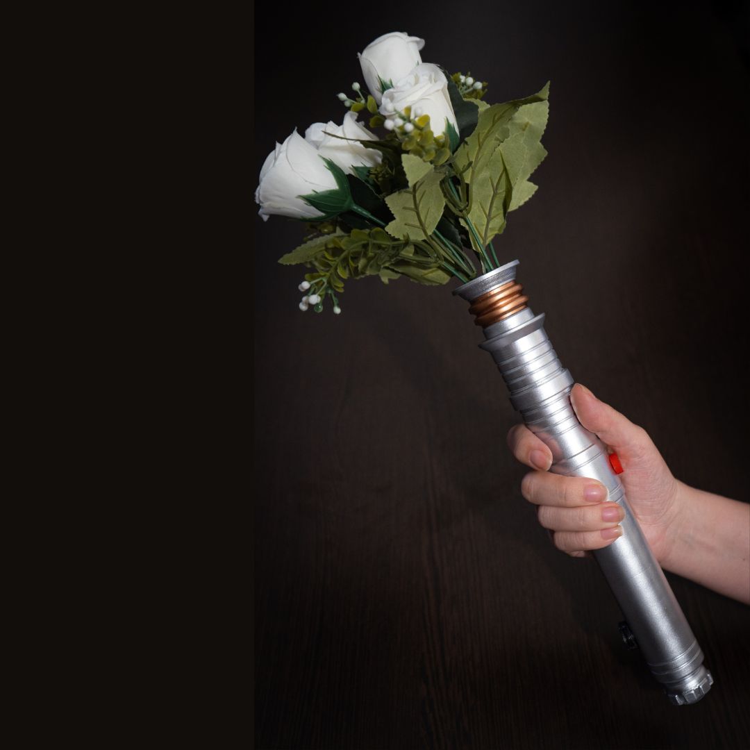 Star Wars wedding Bridal Bouquet Holder Revan's Lightsaber