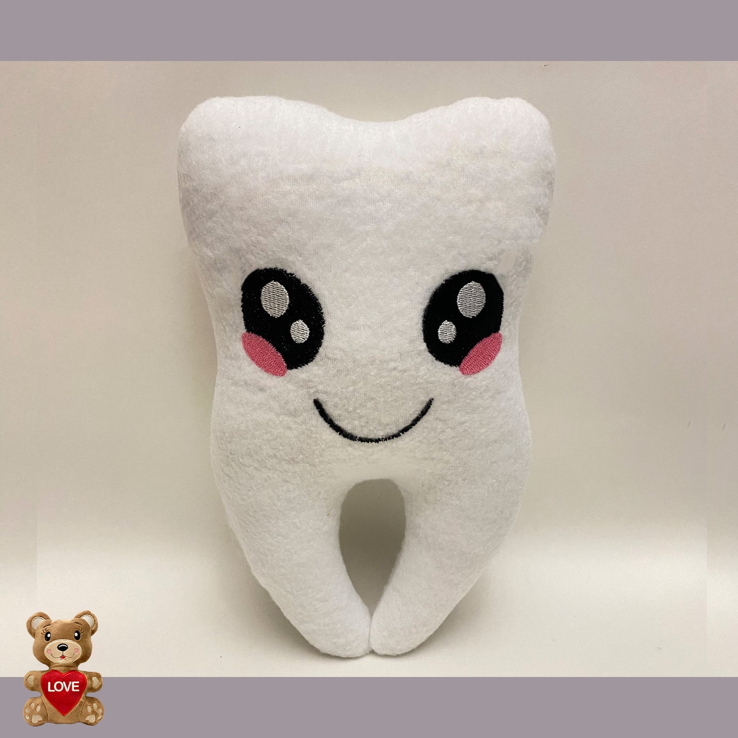 Personalised embroidery Plush Soft Toy Tooth ,Super cute personalised soft plush toy, Personalised Gift, Unique Personalized Birthday Gifts , Custom Gifts For Children