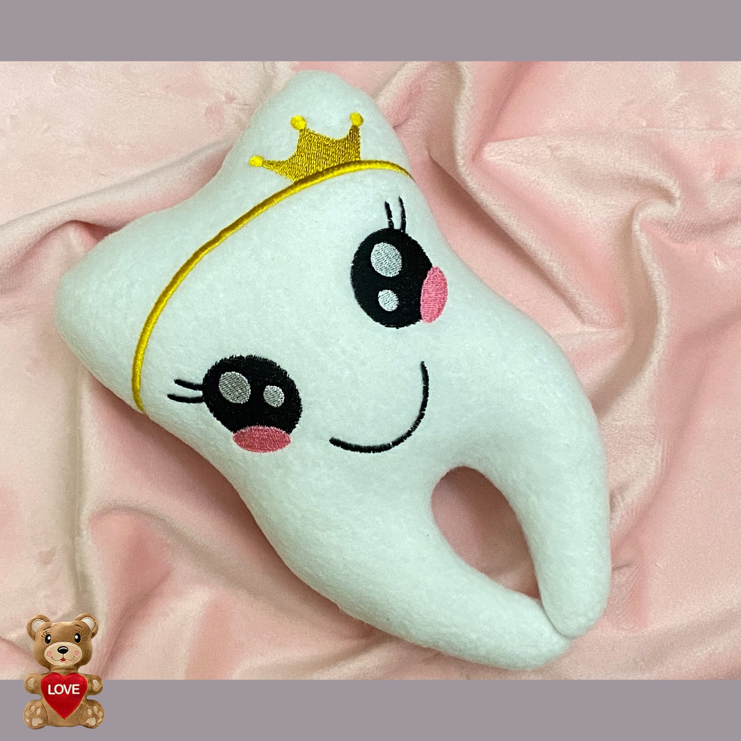 Personalised embroidery Plush Soft Toy Tooth ,Super cute personalised soft plush toy, Personalised Gift, Unique Personalized Birthday Gifts , Custom Gifts For Children