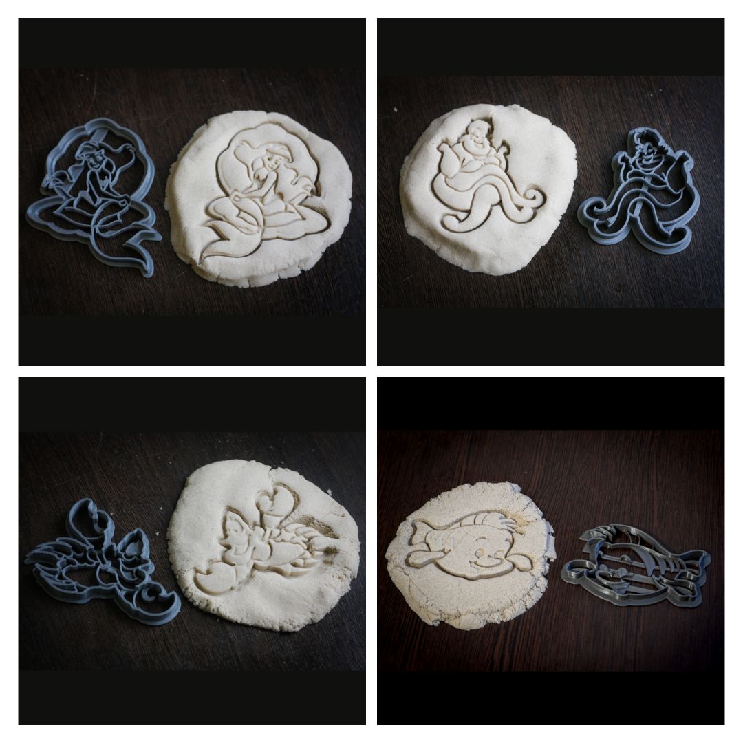 Ursula Ariel Flounder Sebastian  Cookie Cutter 