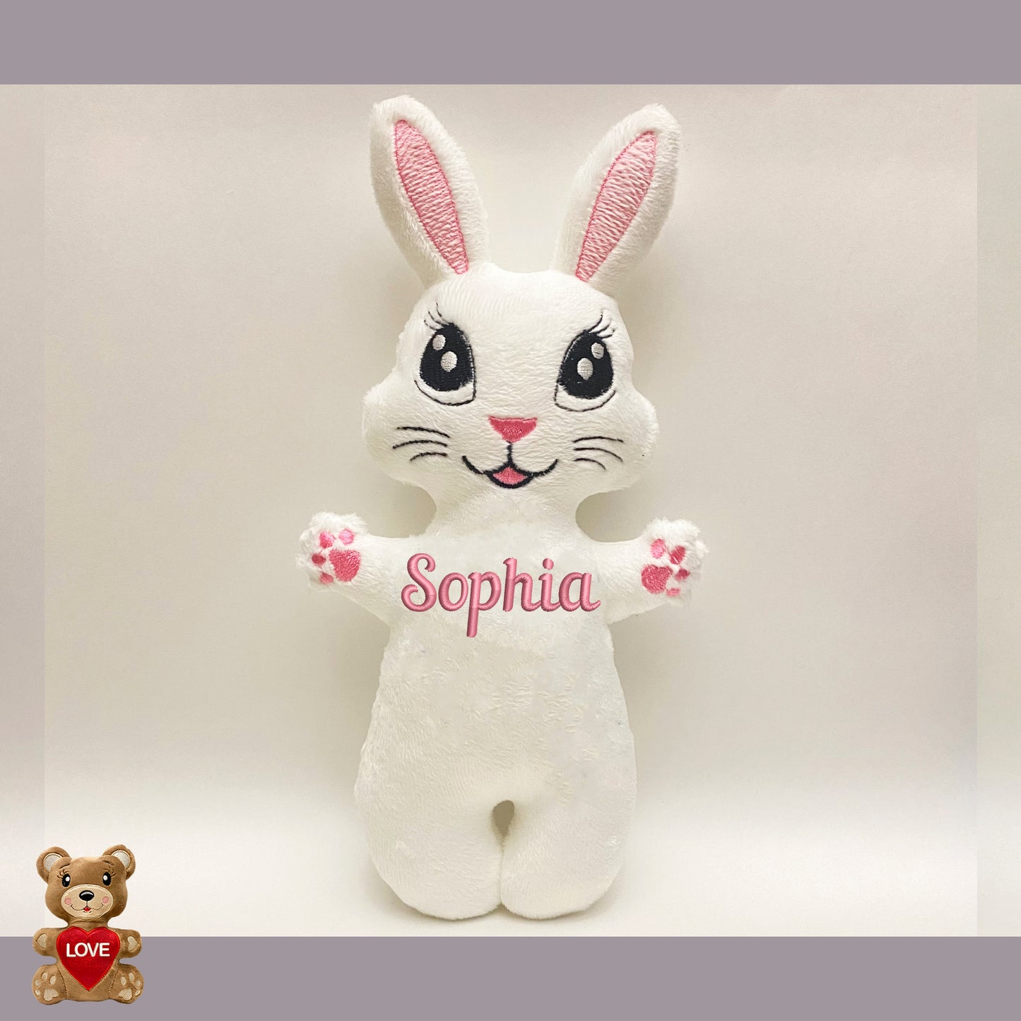 Personalised Bunny Easter Stuffed Toy ,Super cute personalised soft plush toy, Personalised Gift, Unique Personalized Birthday Gifts , Custom Gifts For Children