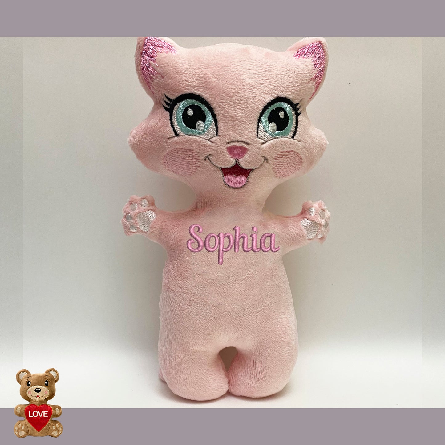 Personalised Cute Cat Stuffed toy ,Super cute personalised soft plush toy, Personalised Gift, Unique Personalized Birthday Gifts , Custom Gifts For Children
