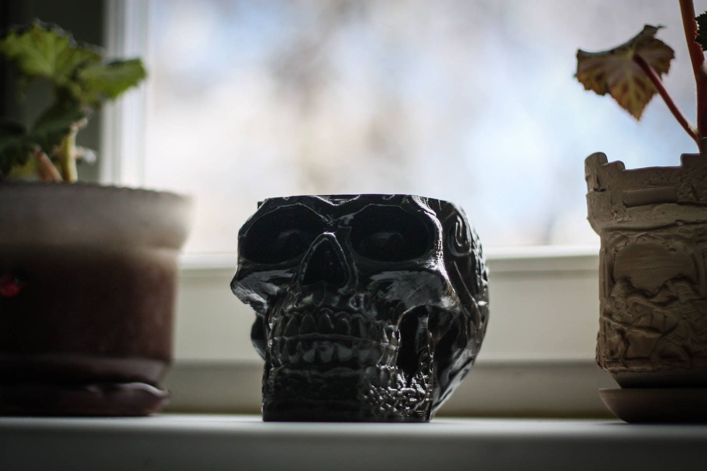Celtic skull flower planter pot | skull succulent plants - 3DPrintProps