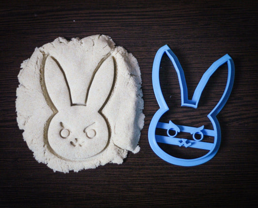 D.Va's bunny Cookie Cutter | OW biscuit cutters | party cookie cutter | shape cookie cutter | Cutters cookie stamp | 3d cookie cutter - 3DPrintProps