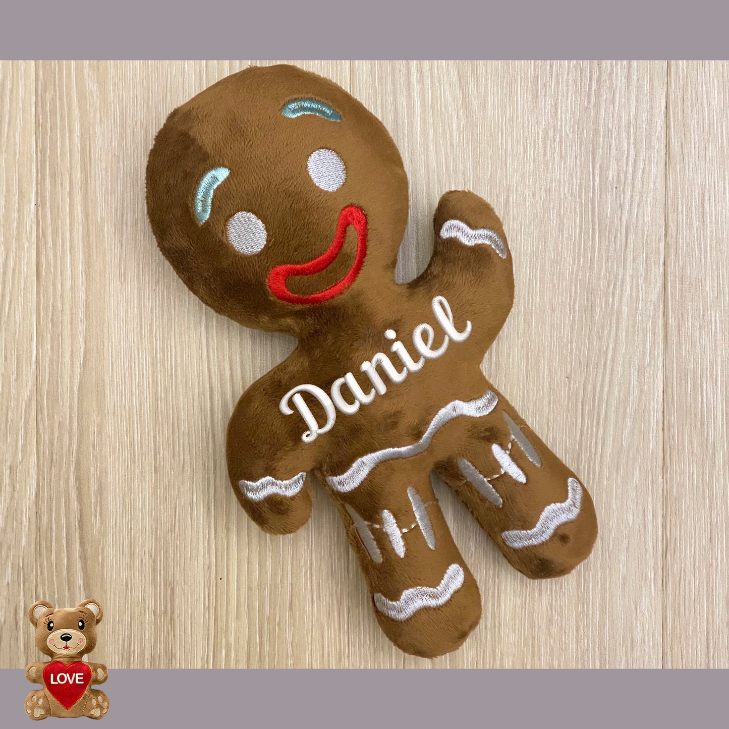 Personalised Gingerbread Stuffed toy ,Super cute personalised soft plush toy, Personalised Gift, Unique Personalized Birthday Gifts , Custom Gifts For Children