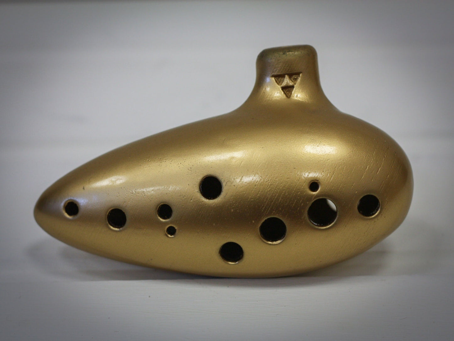 Ocarina of Time from The Legend of Zelda :  3D Printed, Gold, 12 hole musical instrument