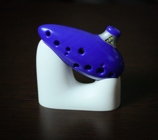 Ocarina of Time from The Legend of Zelda :  3D Printed, Gold, 12 hole musical instrument