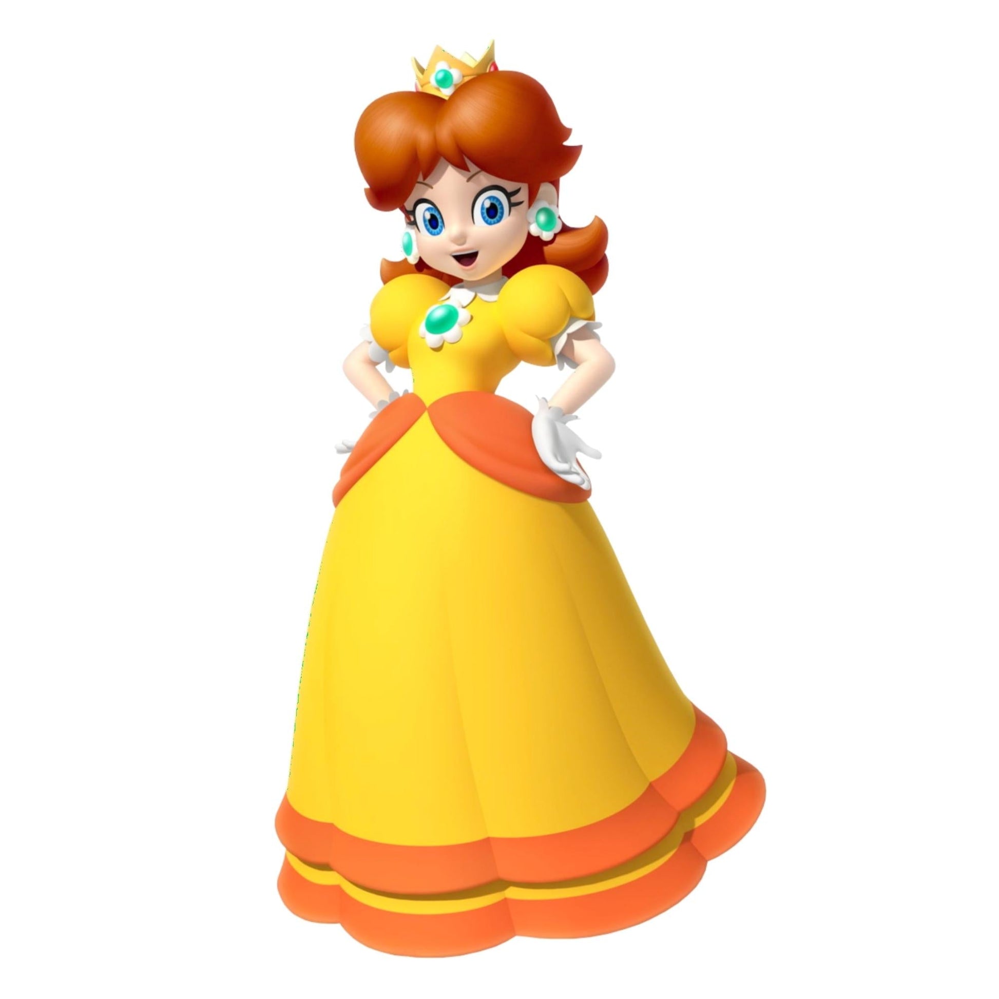 3DPrintProps Princess Daisy Accessories – Crown, Brooch, Earrings from Super Mario Bros Video Game Brooch + Earrings