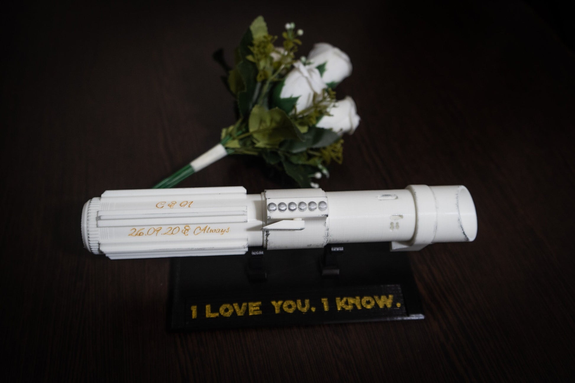 Star Wars Inspired Bridal Bouquet Holder  Wedding Bouquet Mace Windu –  3DPrintProps
