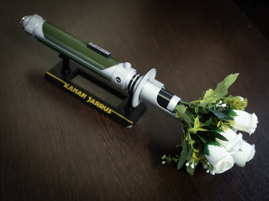 Star Wars Inspired Bridal Bouquet Holder Kanan Jarrus Lightsaber  | star wars wedding - 3DPrintProps