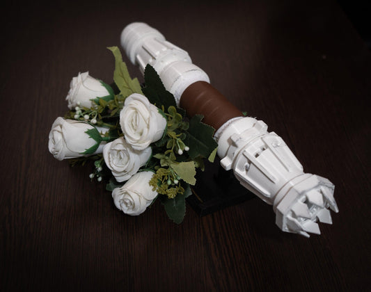 Star Wars Wedding white Rey Lightsaber Bouquet Holder  | star wars wedding - 3DPrintProps