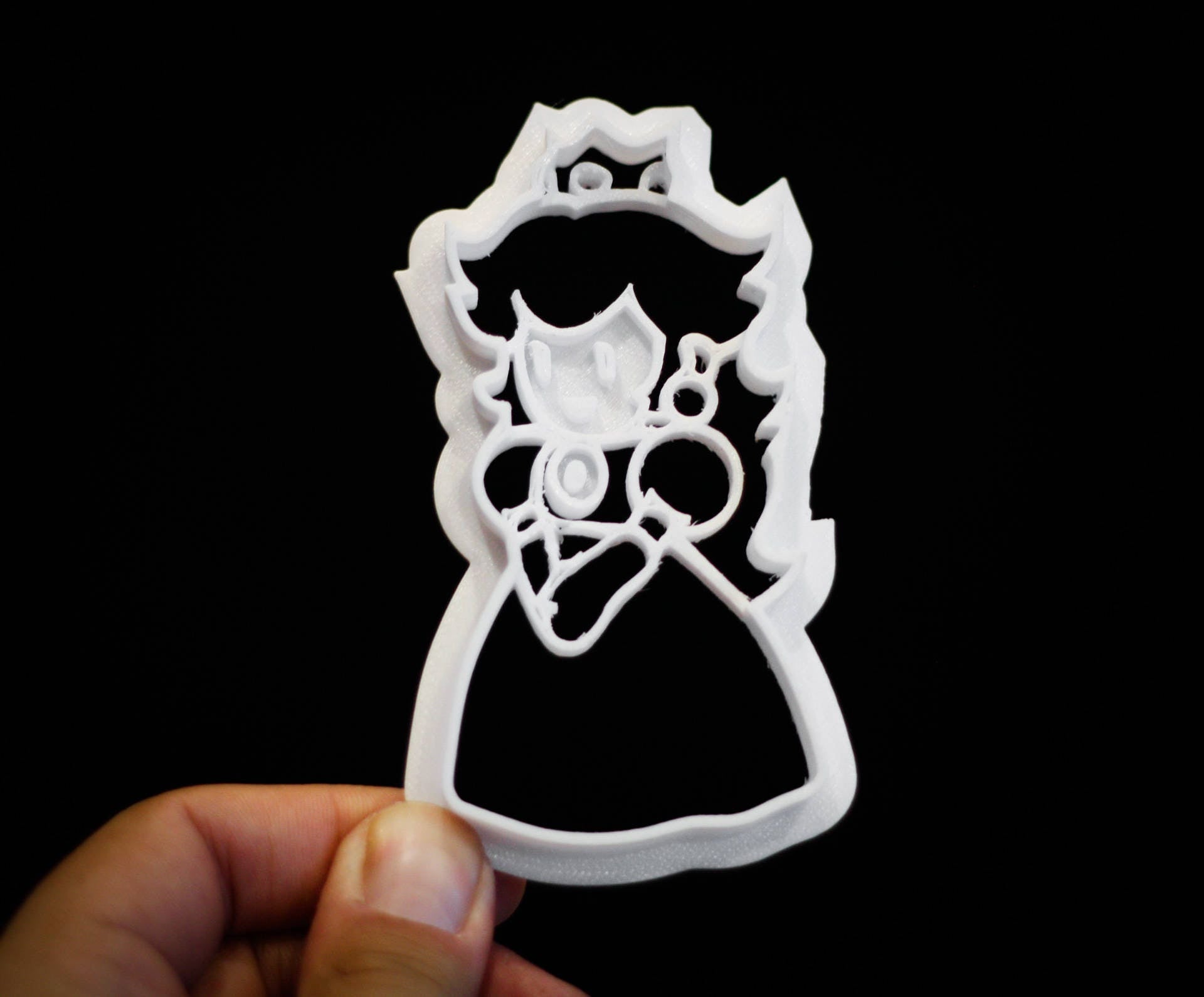 Super Mario Princess Peach Toadstool Cookie Cutter for Super mario bros Birthday Party - 3DPrintProps