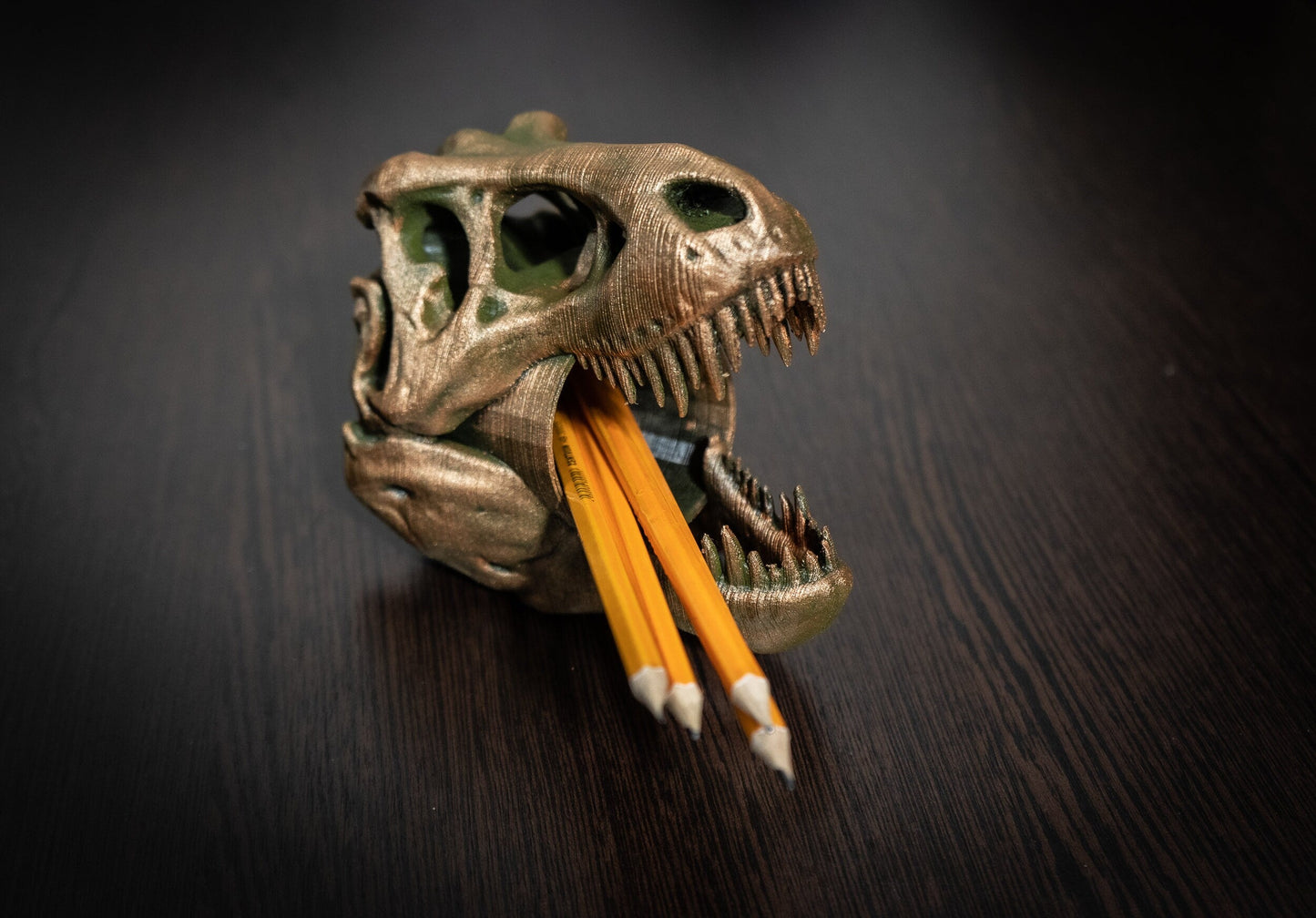 T-rex pencil cup for desk