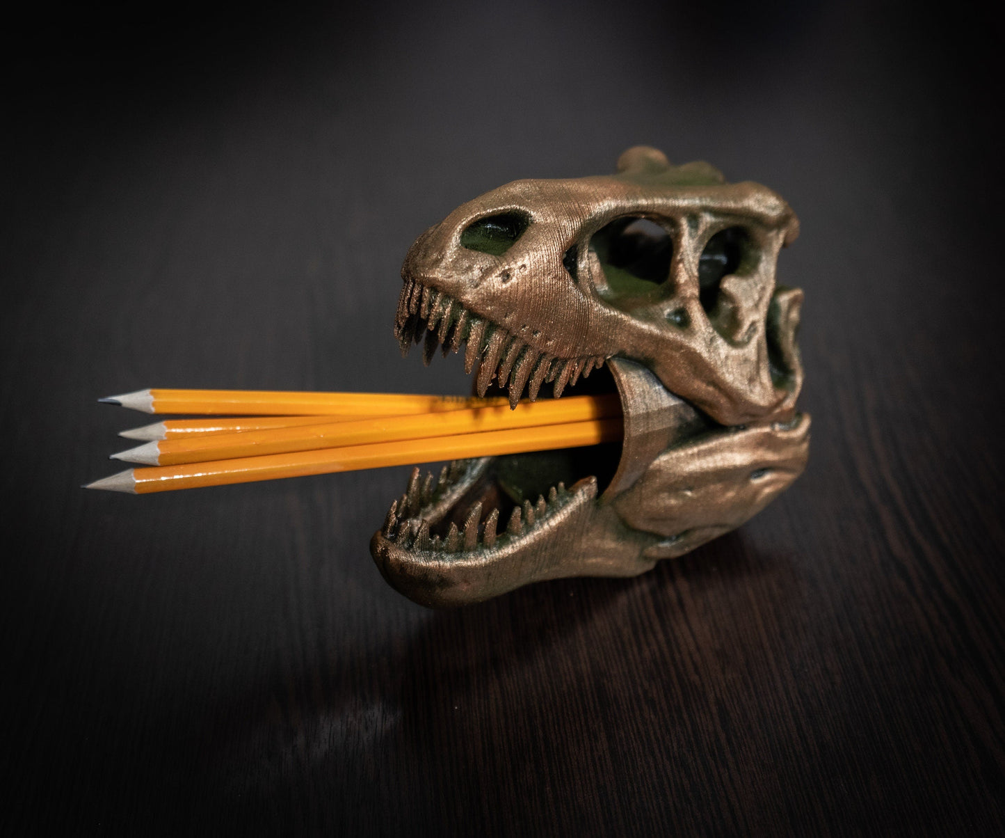 T-rex pencil cup for desk