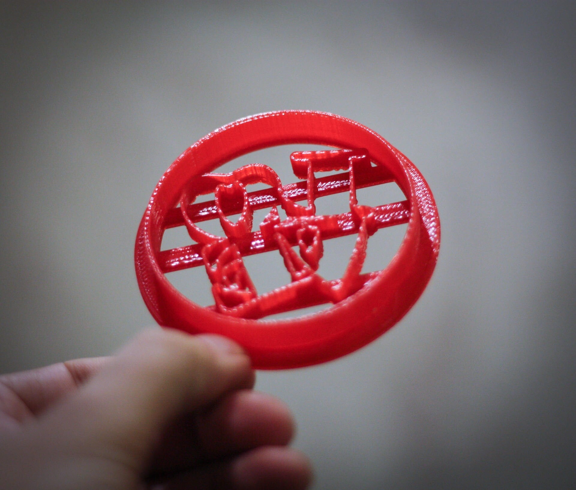 Wedding cookie cutter LOVE | Cookie stamp - 3DPrintProps