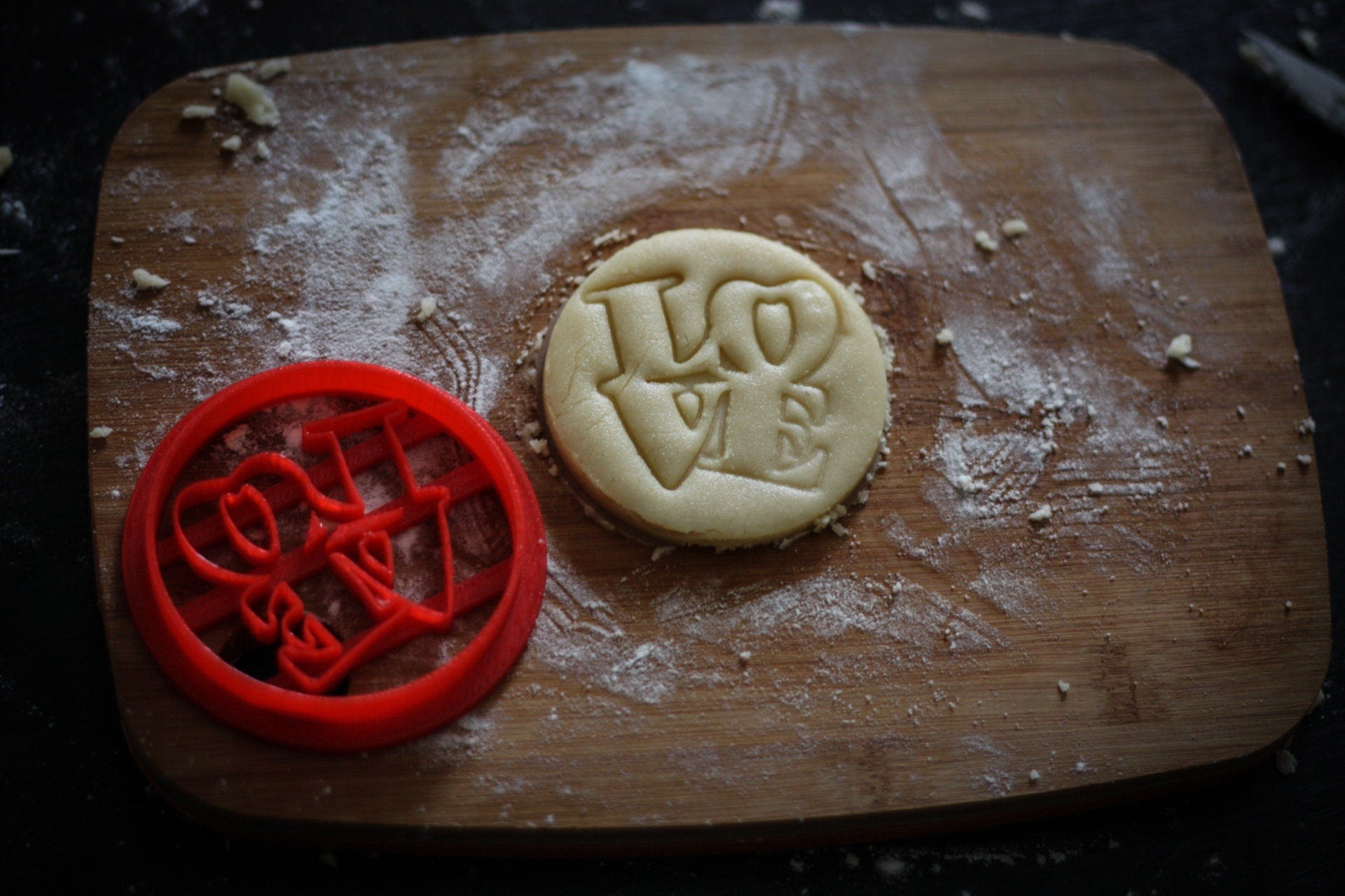 Wedding cookie cutter LOVE | Cookie stamp - 3DPrintProps