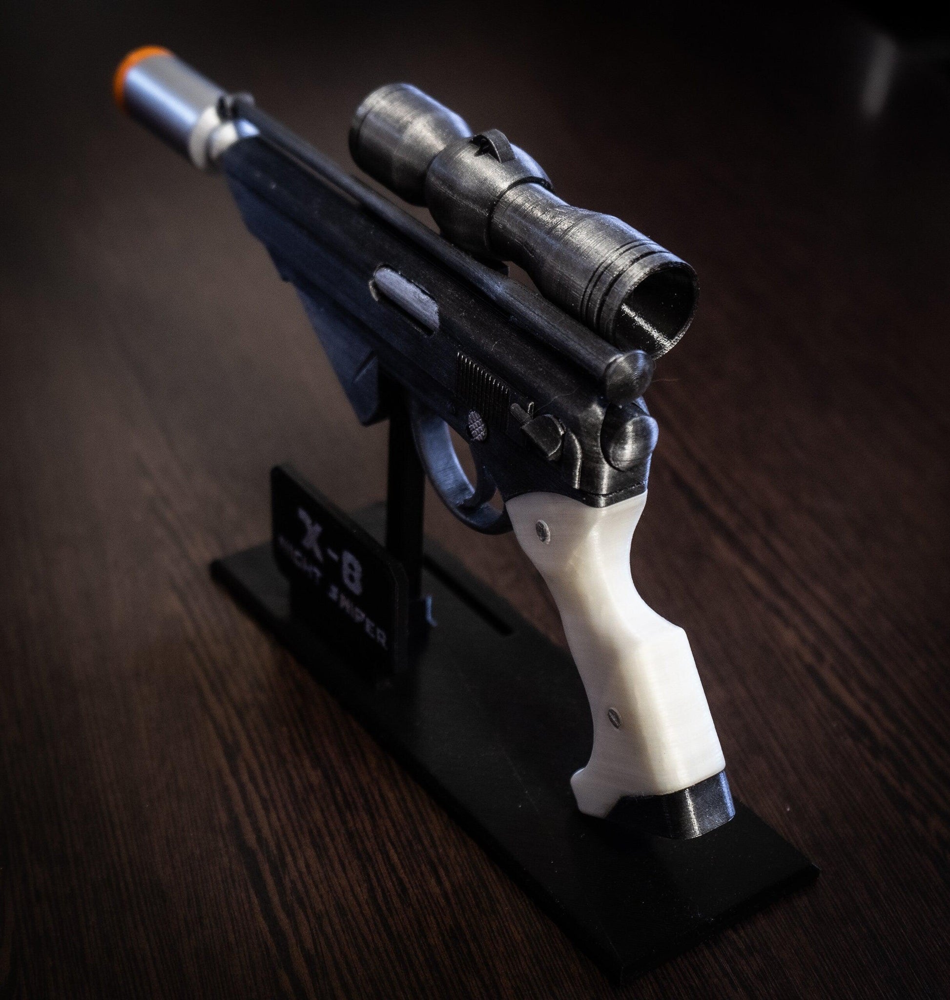 X-8 Night Sniper blaster pistol | Lando Calrissian Star Wars Replica gun | Star Wars Props | Star Wars Cosplay - 3DPrintProps