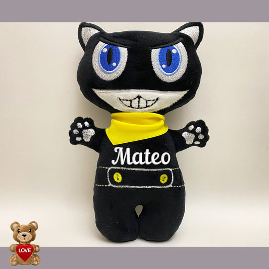 Angry Cat Persona 5 Stuffed toy ,Super cute personalised soft plush toy, Personalised Gift, Unique Personalized Birthday Gifts , Custom Gifts For Children